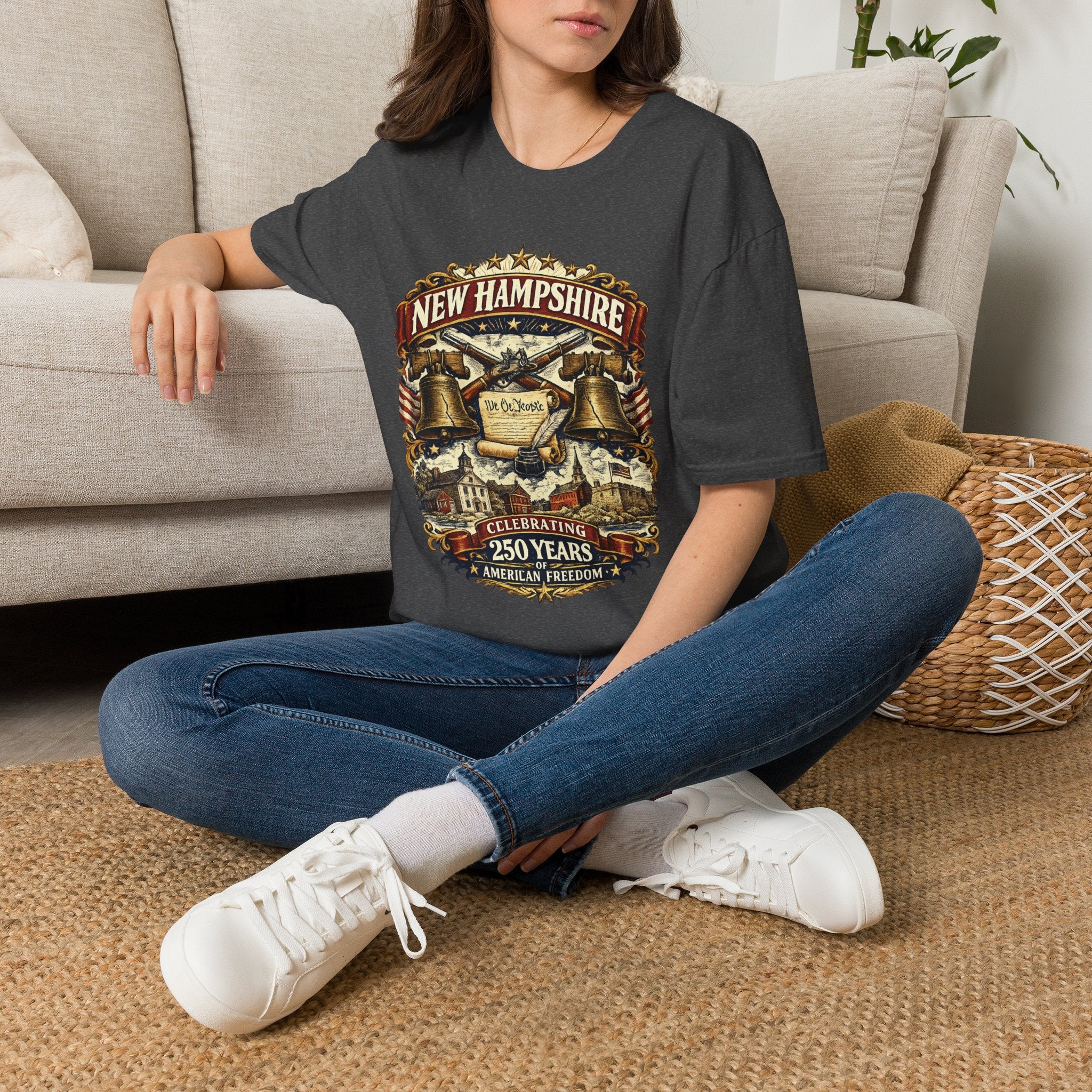 America 250 New Hampshire Heritage T-Shirt — We the People 250th Anniversary Vintage