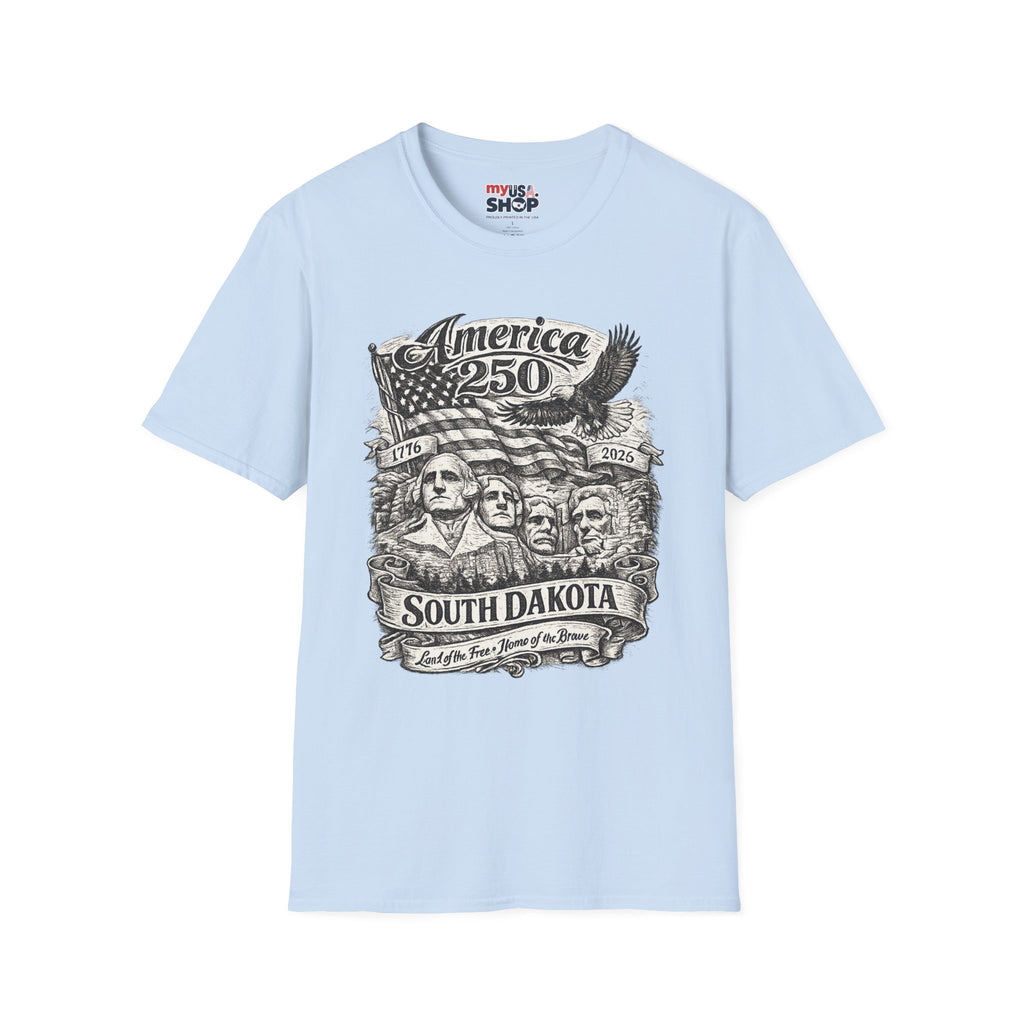 America 250 South Dakota T-Shirt — Mount Rushmore Patriotic Anniversary Graphic Tee