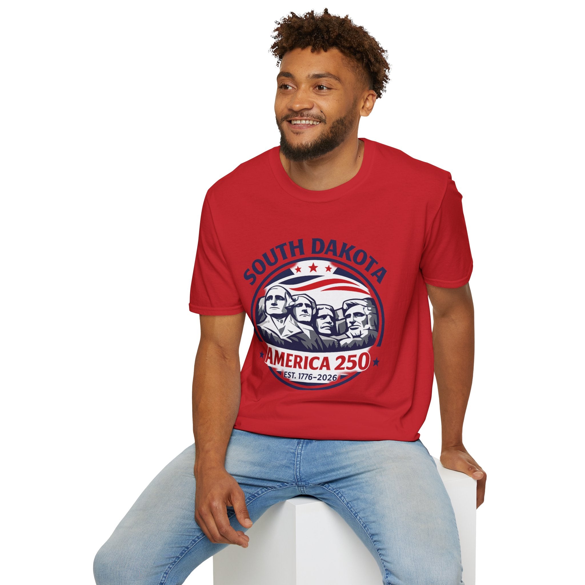 America 250 South Dakota T-Shirt — Classic Patriotic Badge Graphic Tee