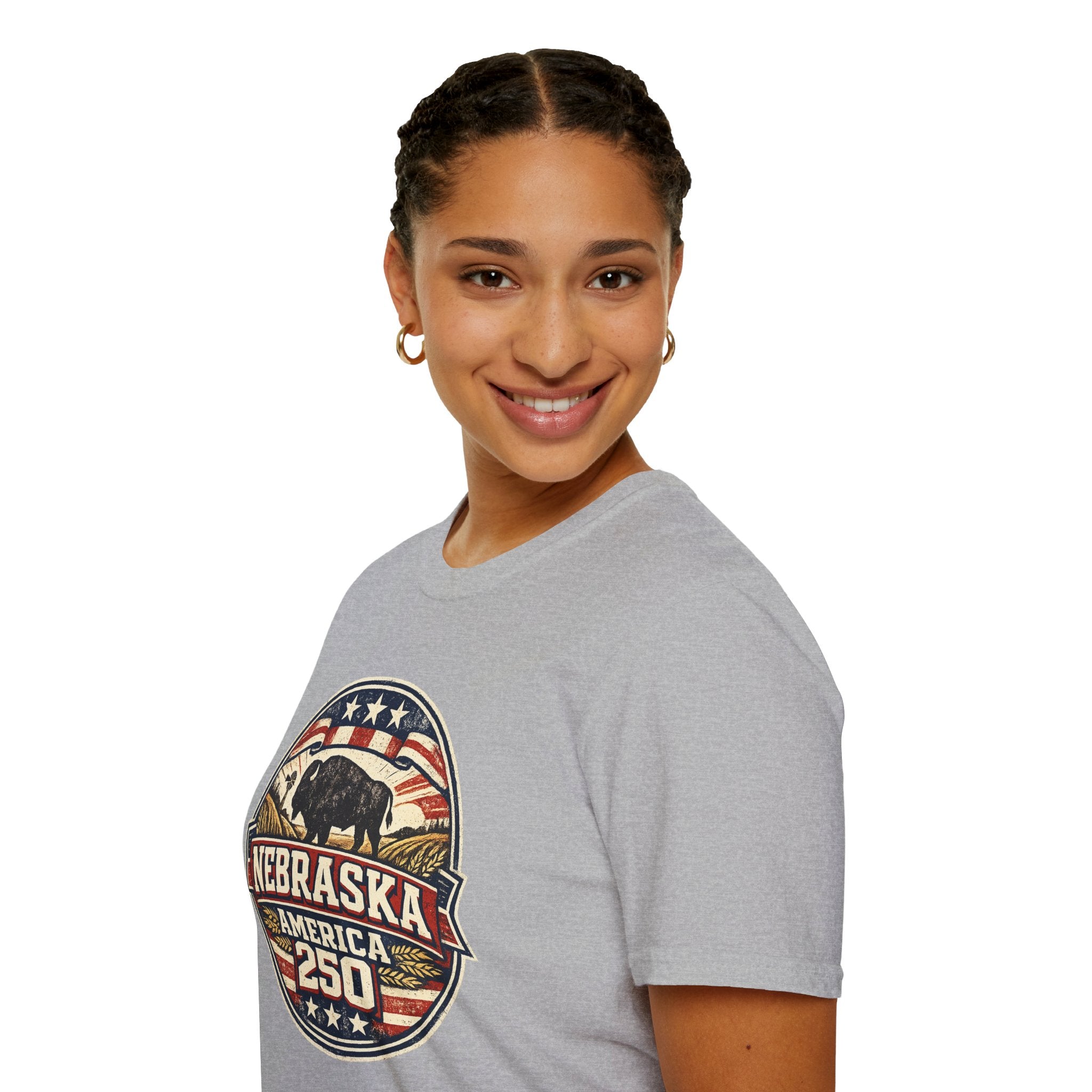 Nebraska Buffalo Retro T-Shirt — America 250 Vintage State Pride Tee