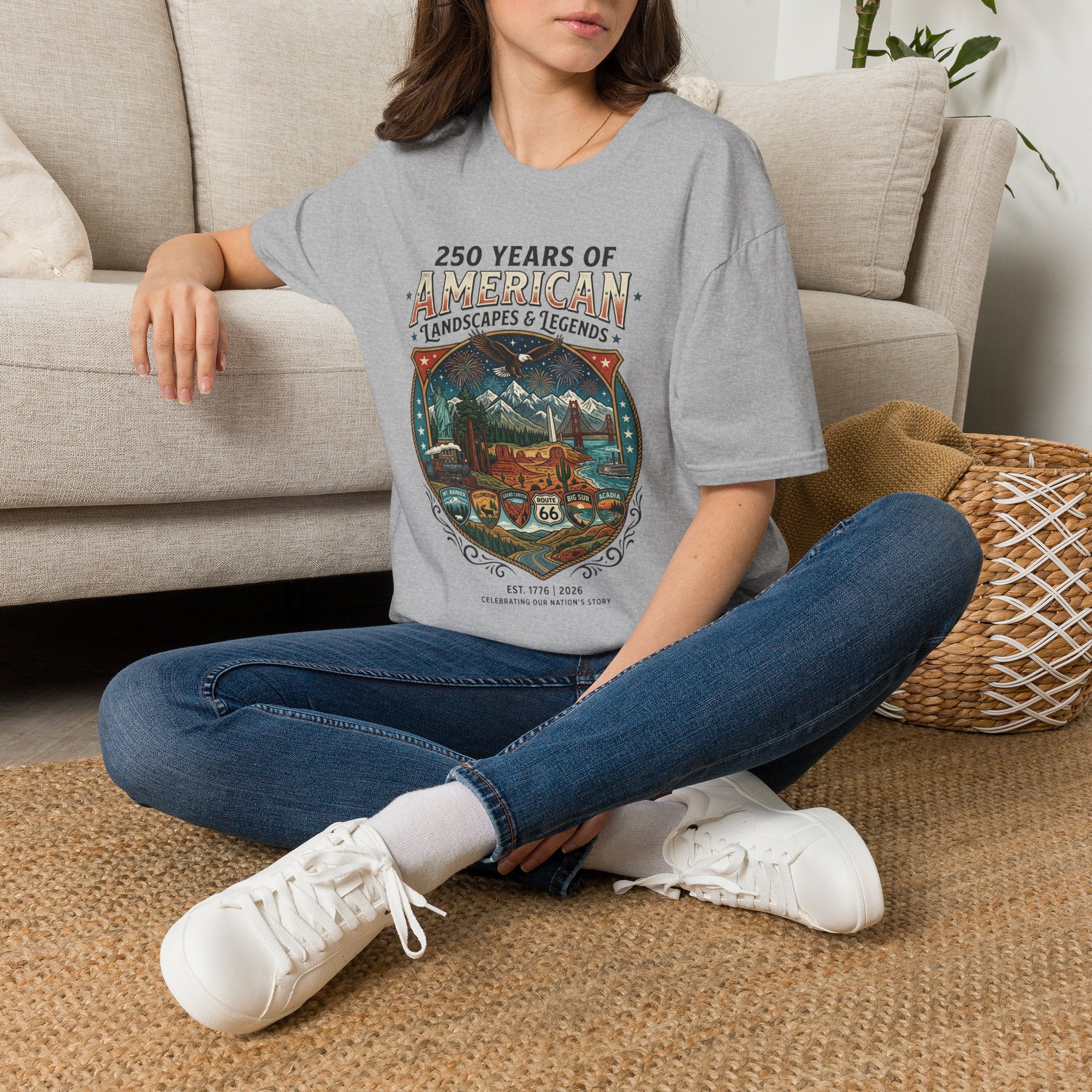 250 Years of American Landscapes & Legends T-Shirt America 250 Pop Culture