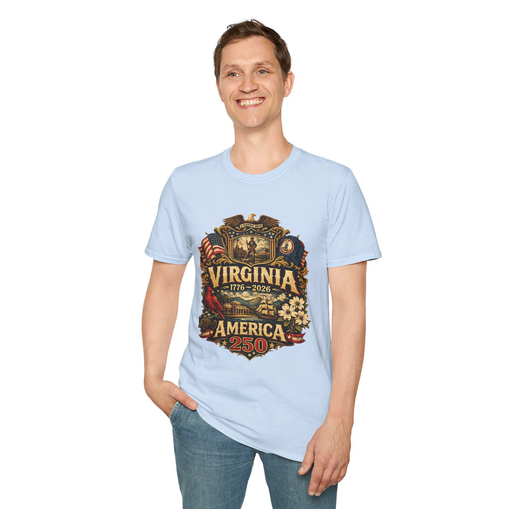 America 250 Co Virginia 250th Anniversary T-Shirt - Commemorative State Pride Tee