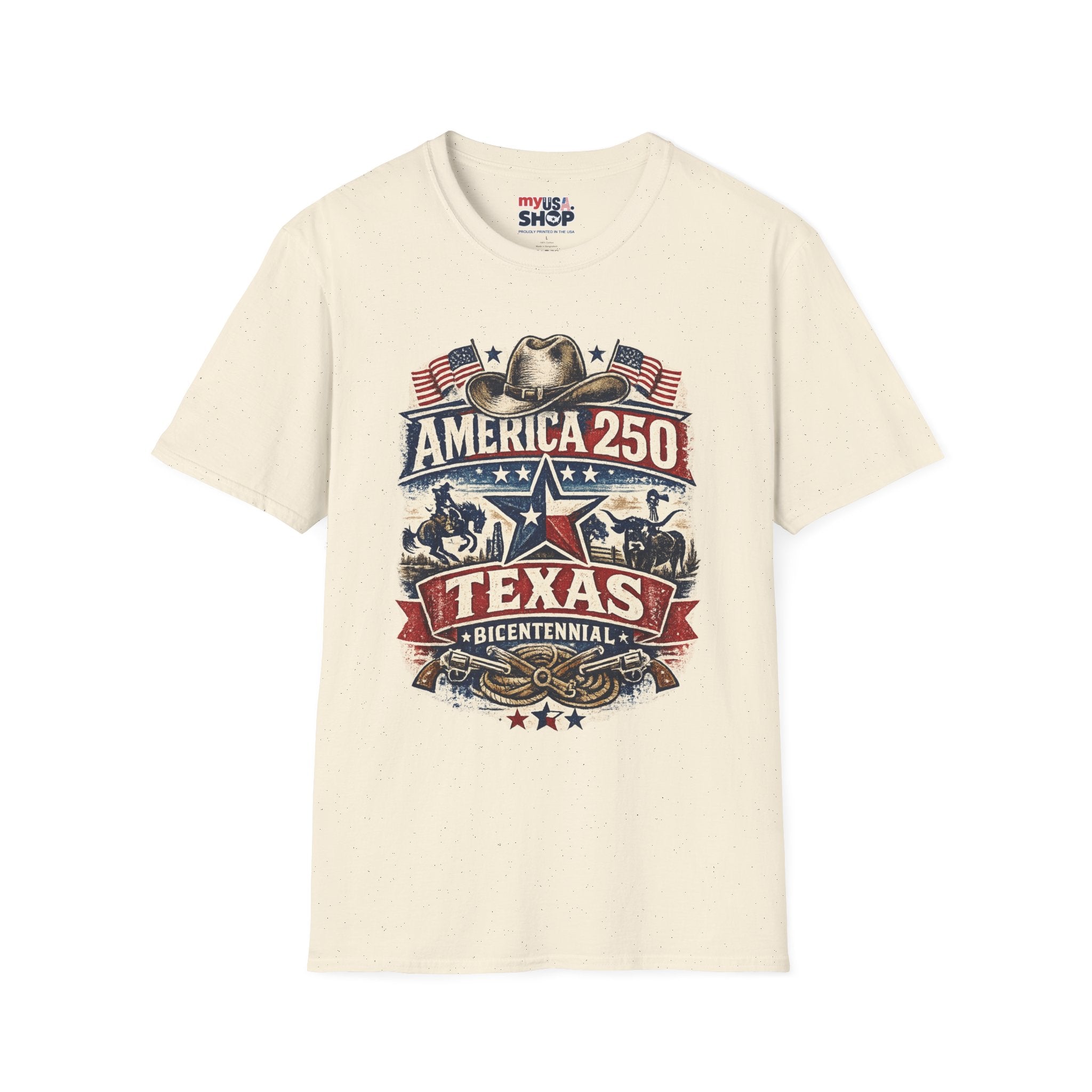 America 250 Texas T-Shirt — Western Heritage Graphic Tee