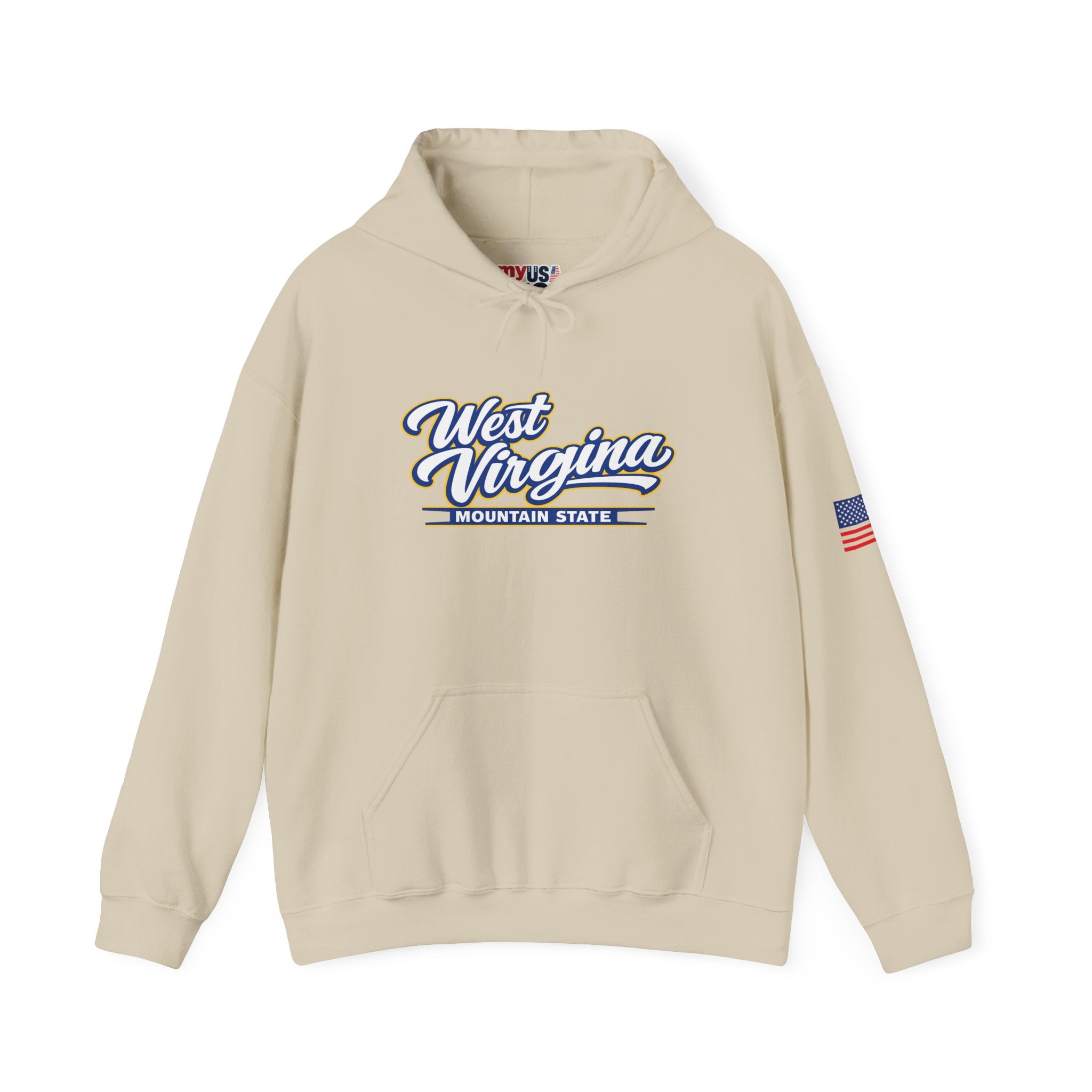 West Virginia Mountain State Heavy Blend Hooded Sweatshirt