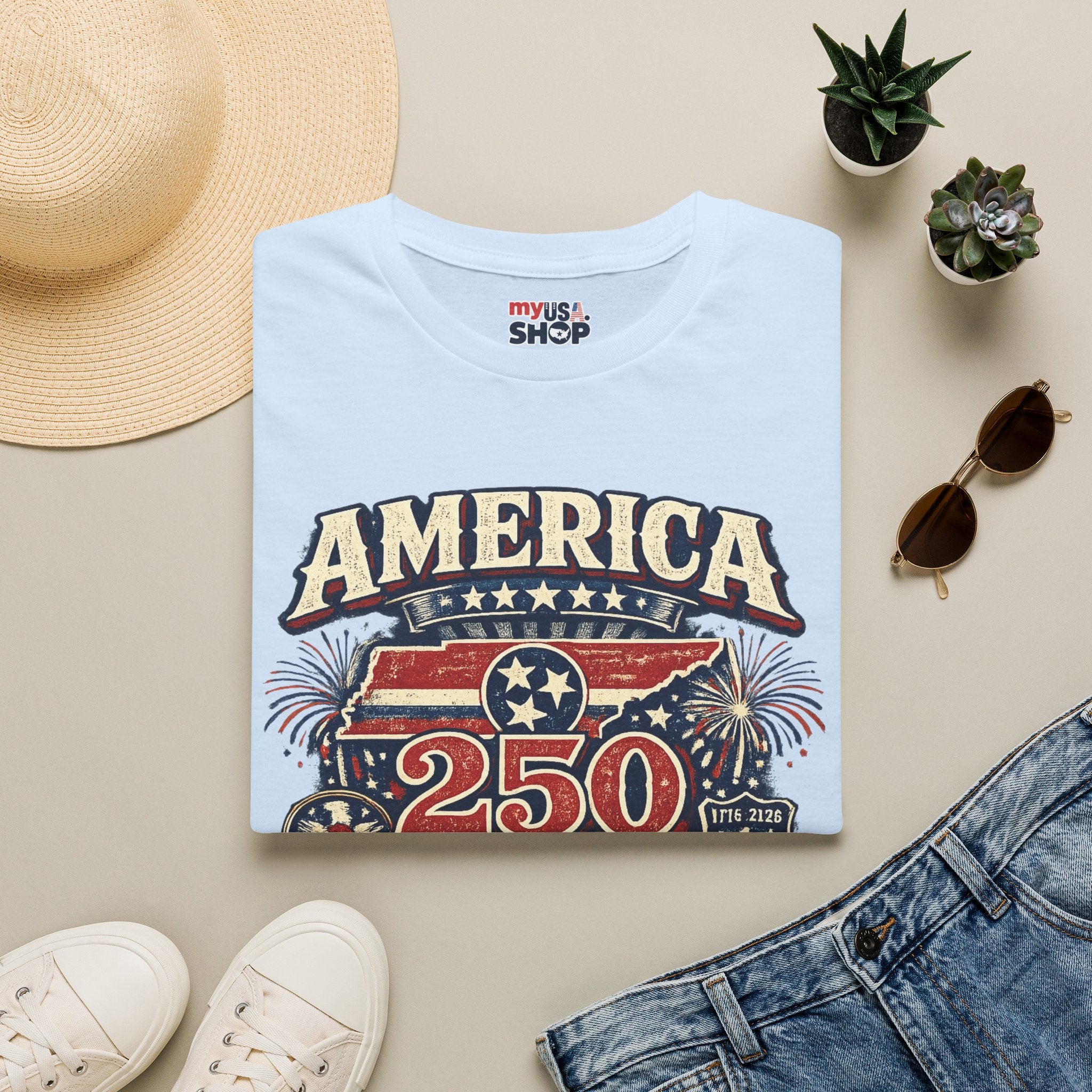 America 250 Tennessee Pride Shirt — 250 Years of Freedom Graphic Tee