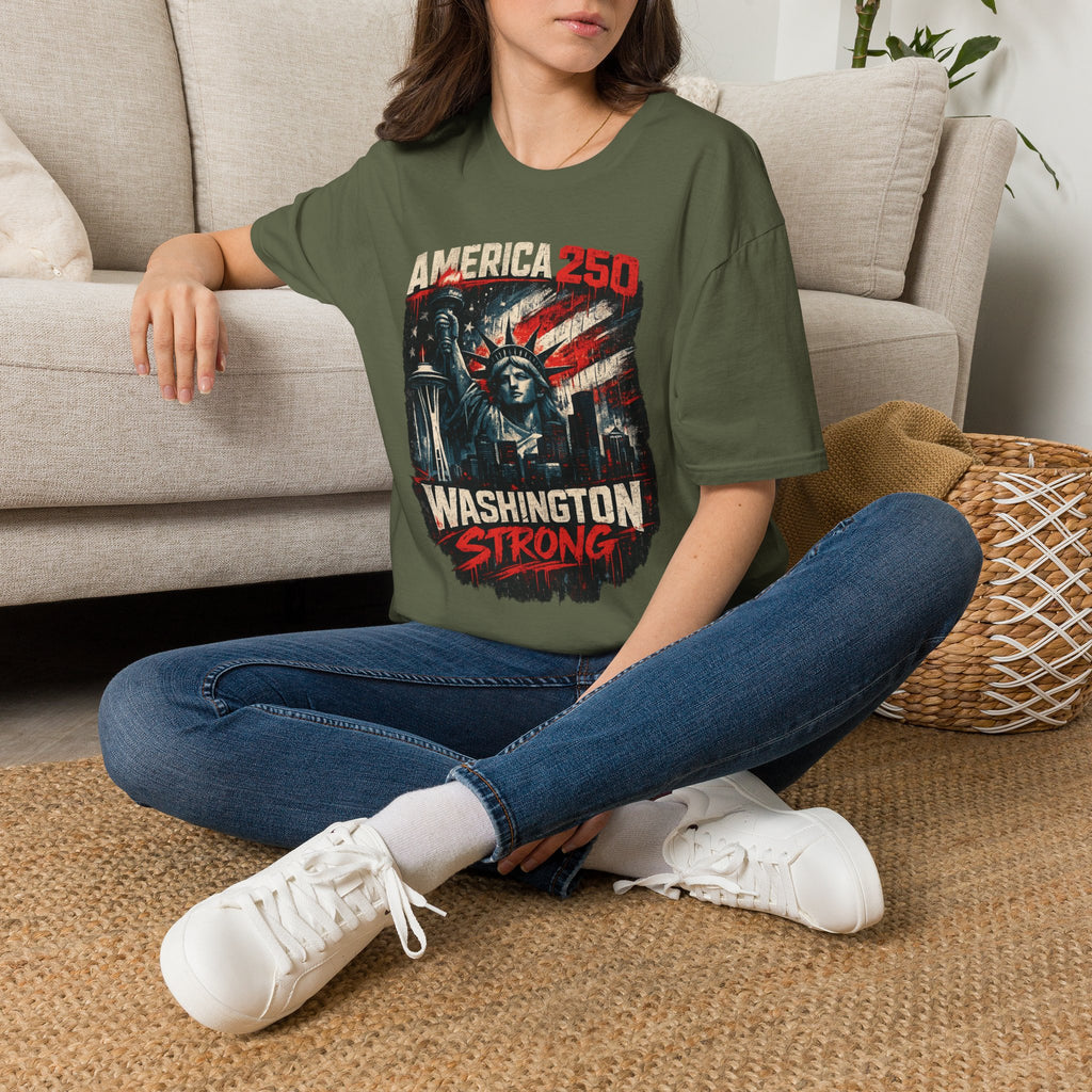 America 250 Statue of Liberty T-Shirt — Washington Strong Patriotic Tee