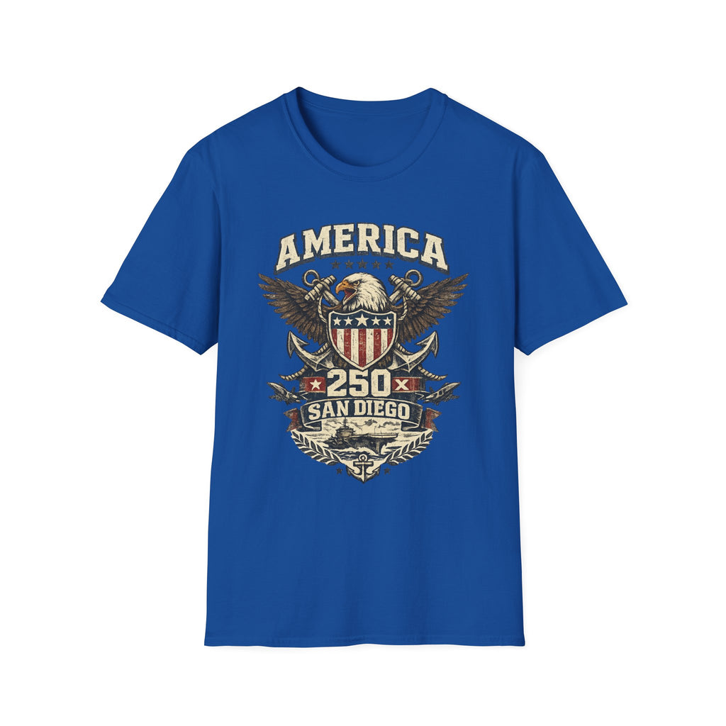 America 250 San Diego California Emblem Tee