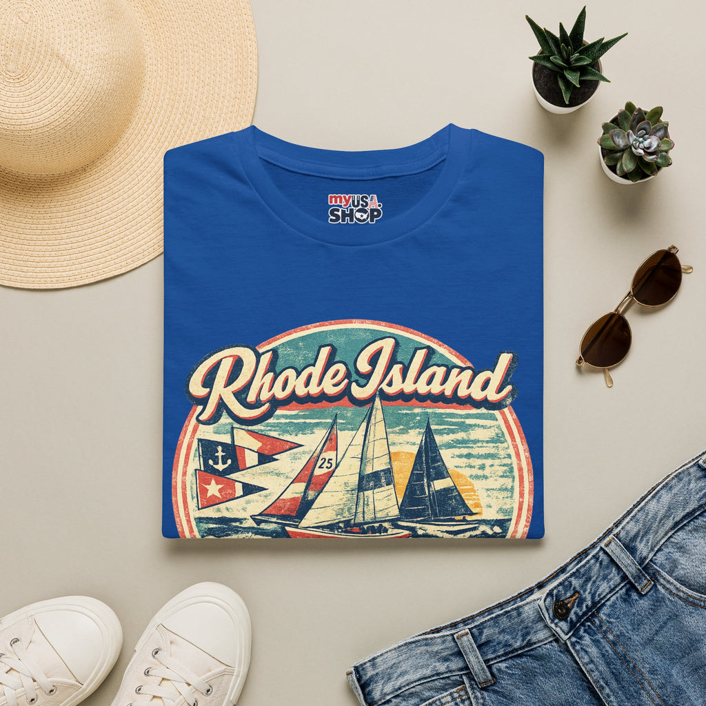Rhode Island America 250 Shirt — Vintage Sailing Regatta Graphic Tee