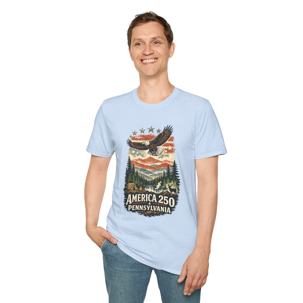Pennsylvania America 250 Shirt — Wilderness Eagle Outdoor Graphic Tee
