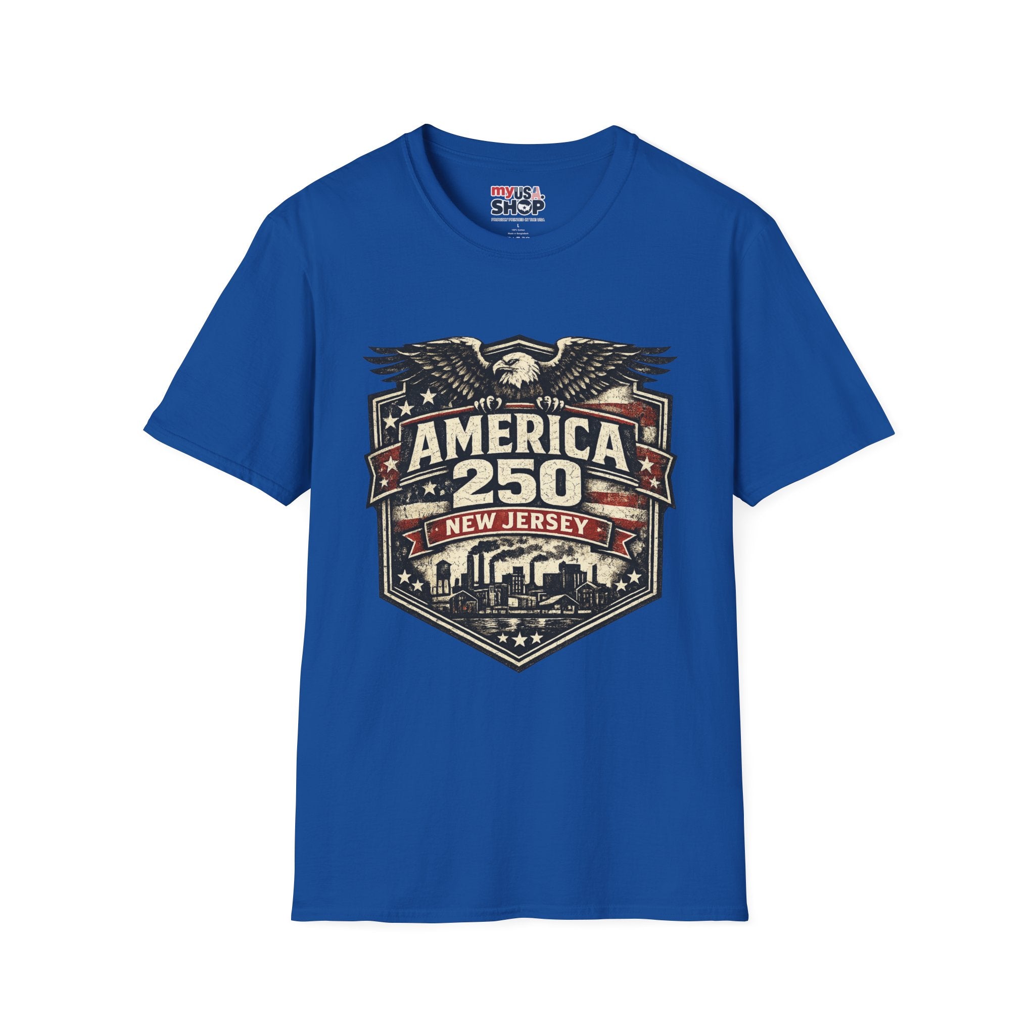 America 250 New Jersey — Vintage Eagle Patriotic
