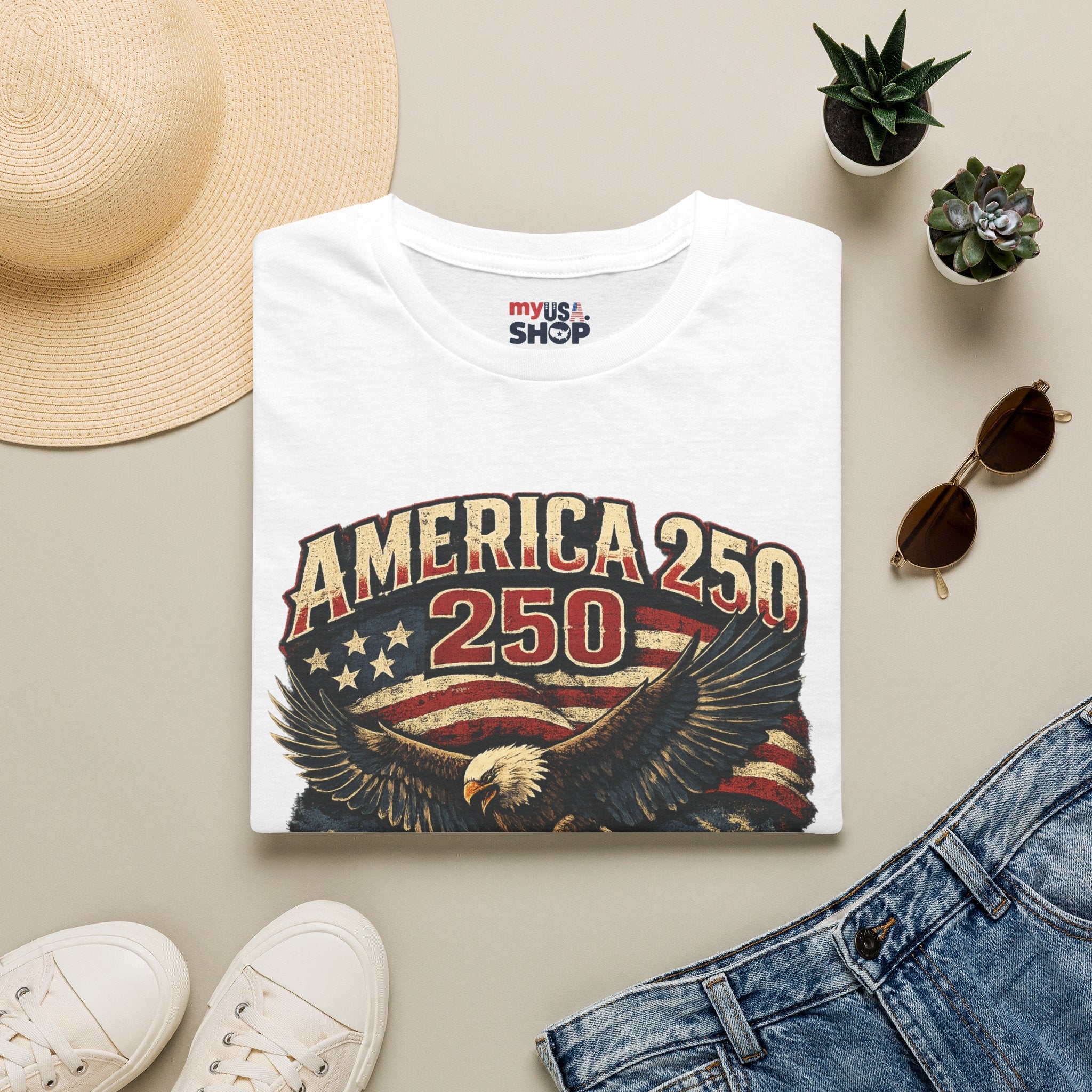 America 250 Eagle T-Shirt — Washington State Patriotic Tee