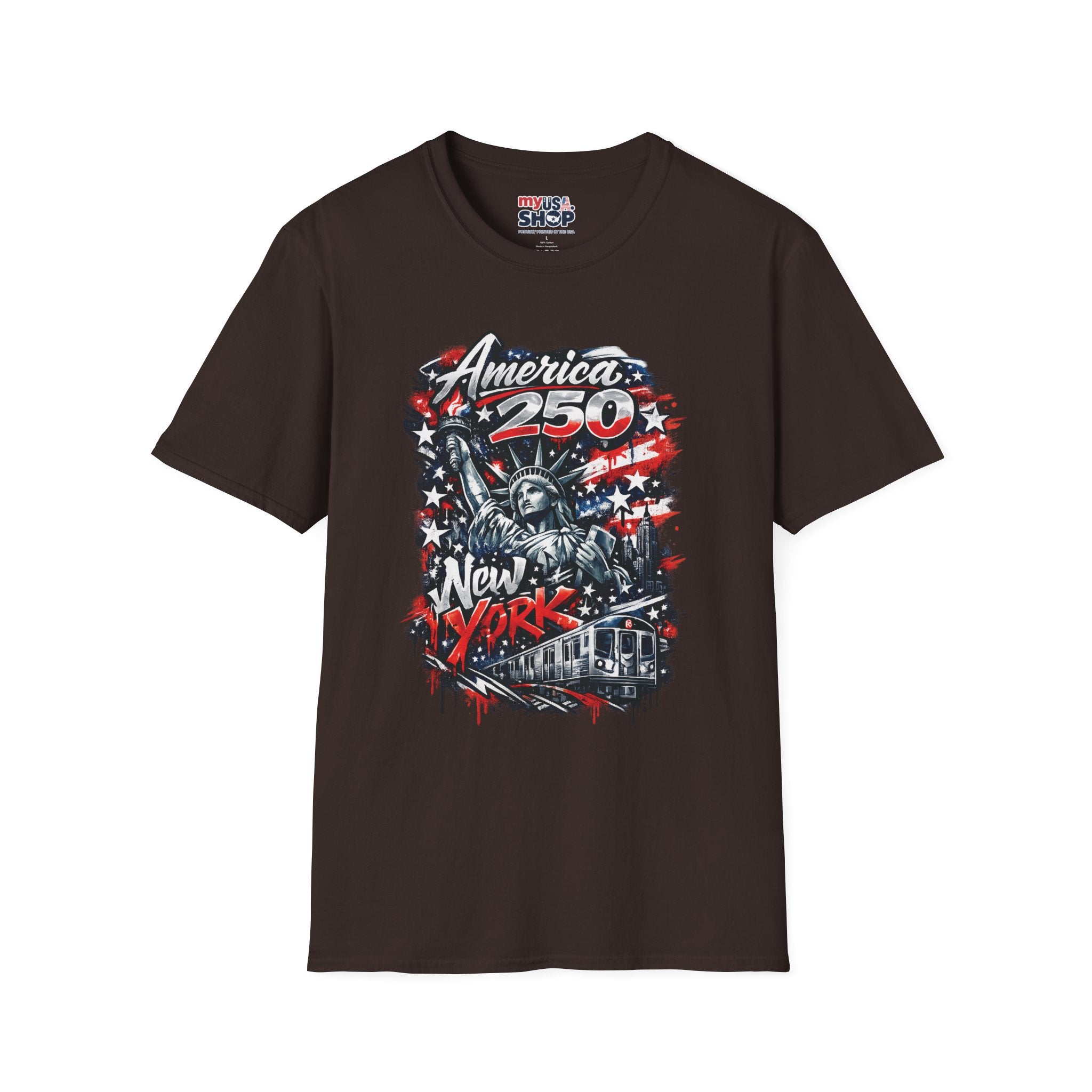 America 250 Statue of Liberty T-Shirt — Patriotic New York 250th Anniversary Tee