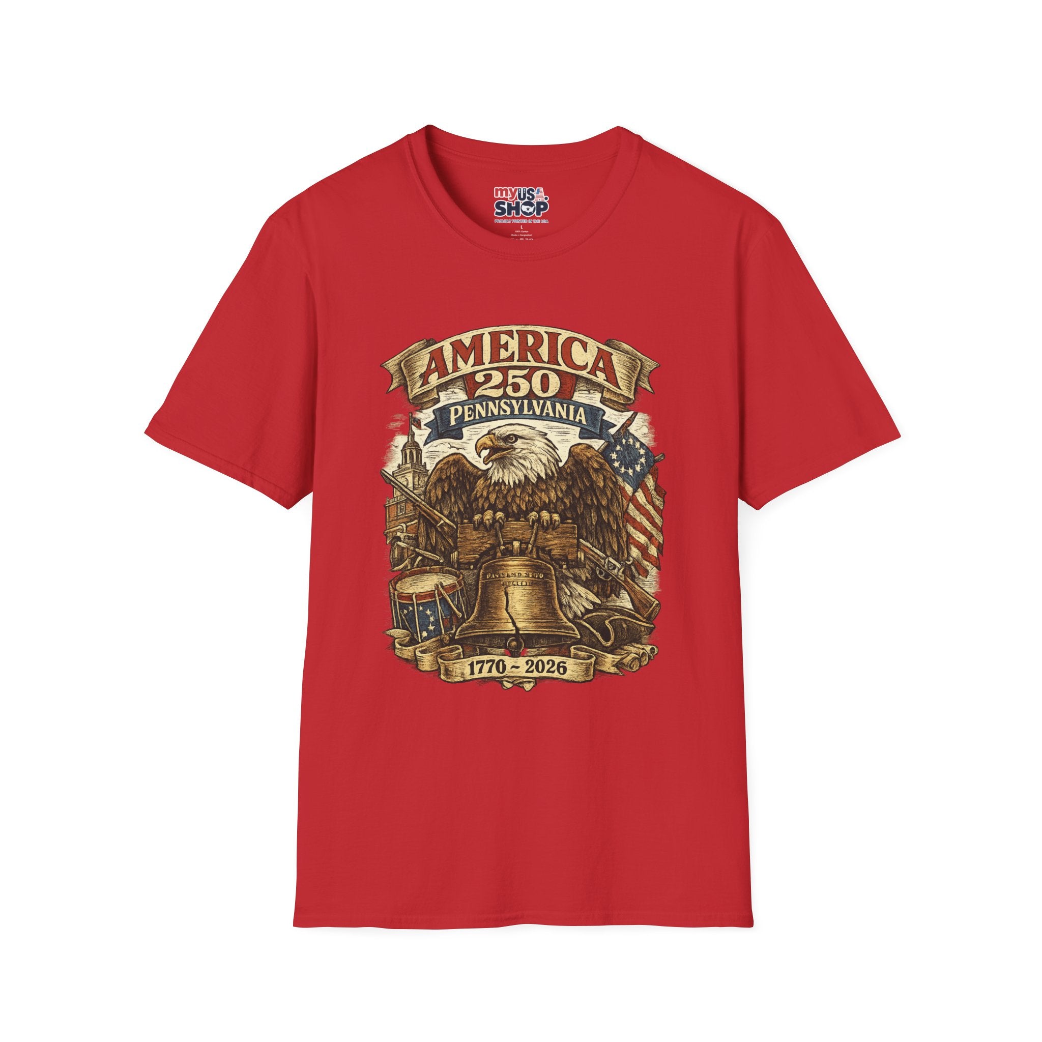 Pennsylvania America 250 Shirt — Colonial Eagle Heritage Graphic Tee