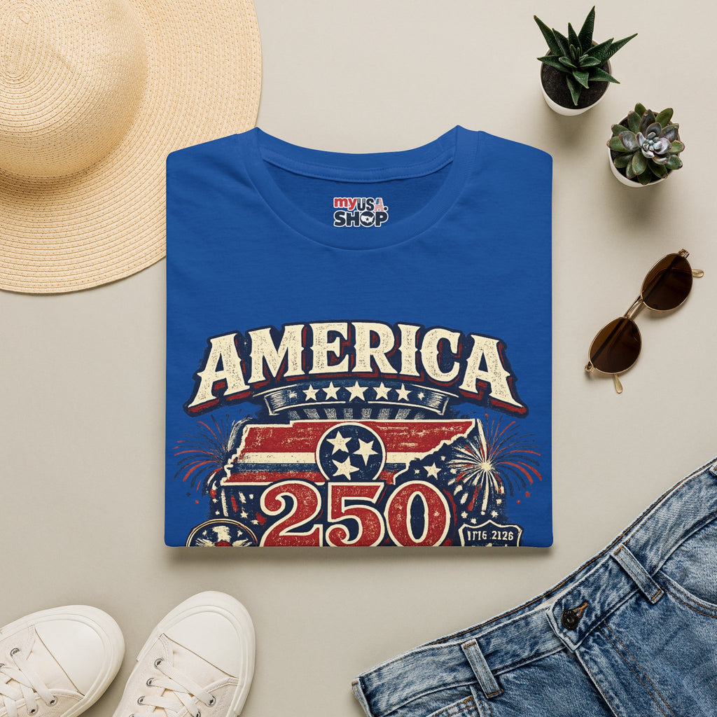 America 250 Tennessee Pride Shirt — 250 Years of Freedom Graphic Tee