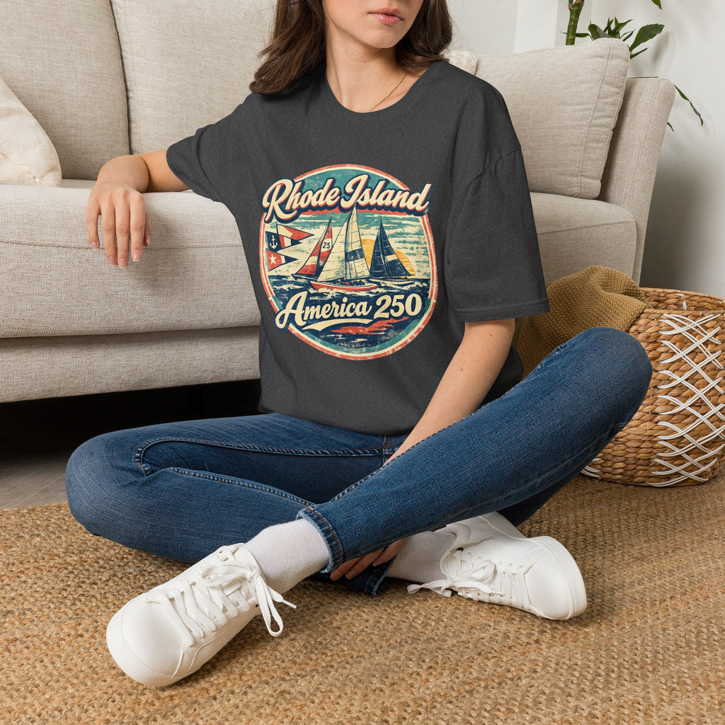 Rhode Island America 250 Shirt — Vintage Sailing Regatta Graphic Tee