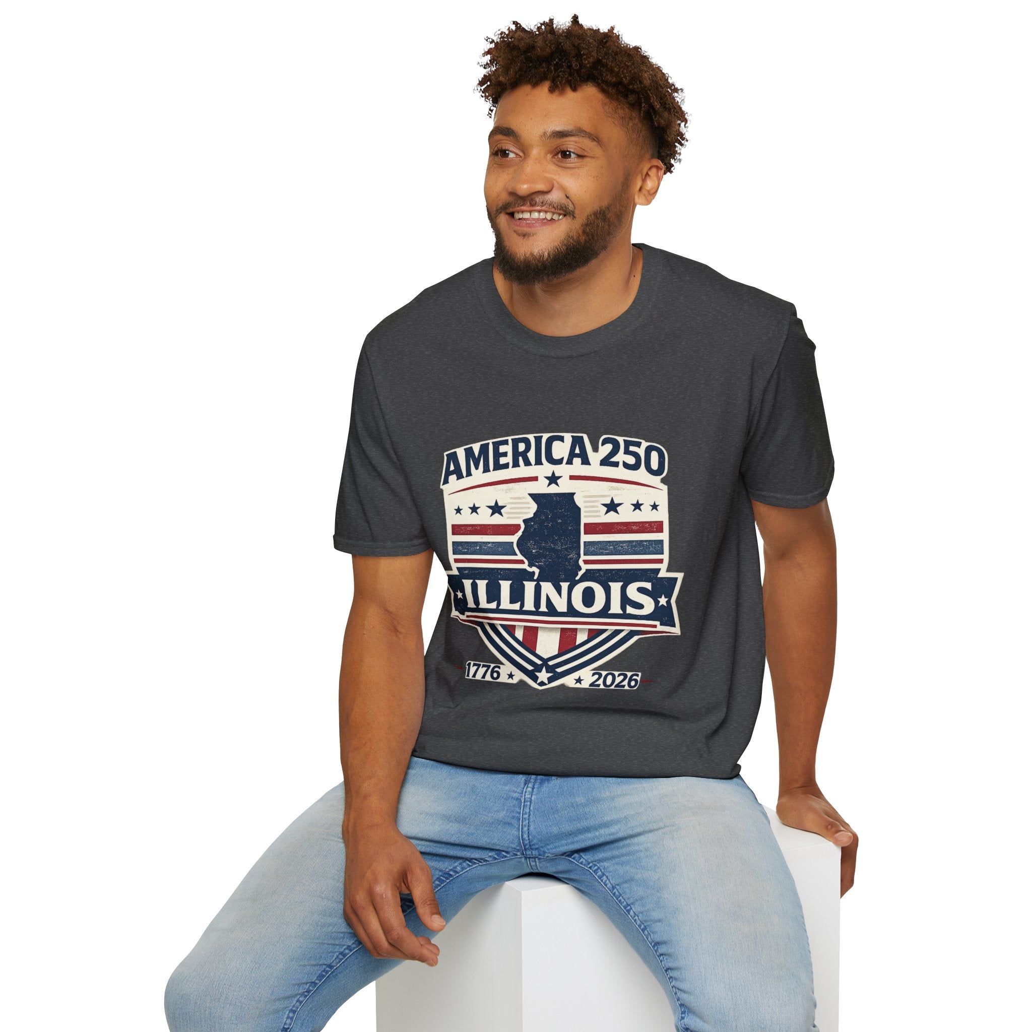 America 250 Illinois T-Shirt — 1776–2026 Bicentennial USA State Pride Tee