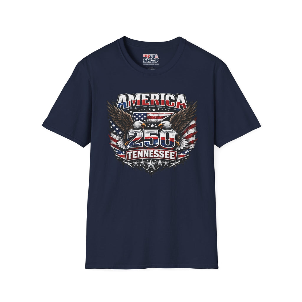 America 250 Tennessee T-Shirt — Vintage Patriotic Eagle Graphic Tee