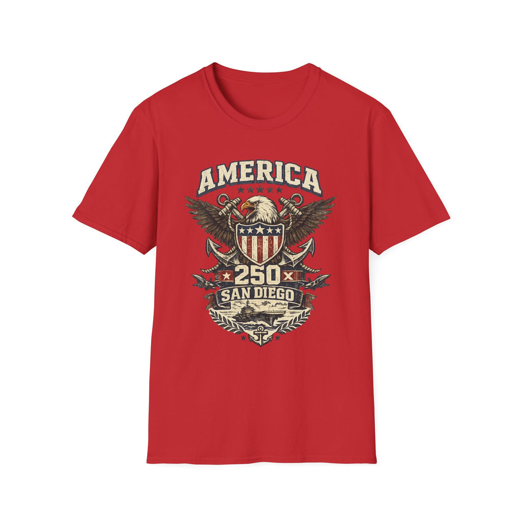 America 250 San Diego California Emblem Tee