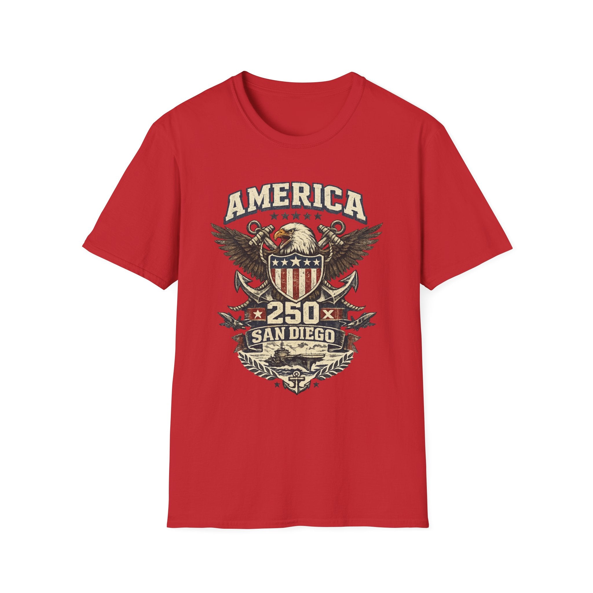 America 250 San Diego California Emblem Tee