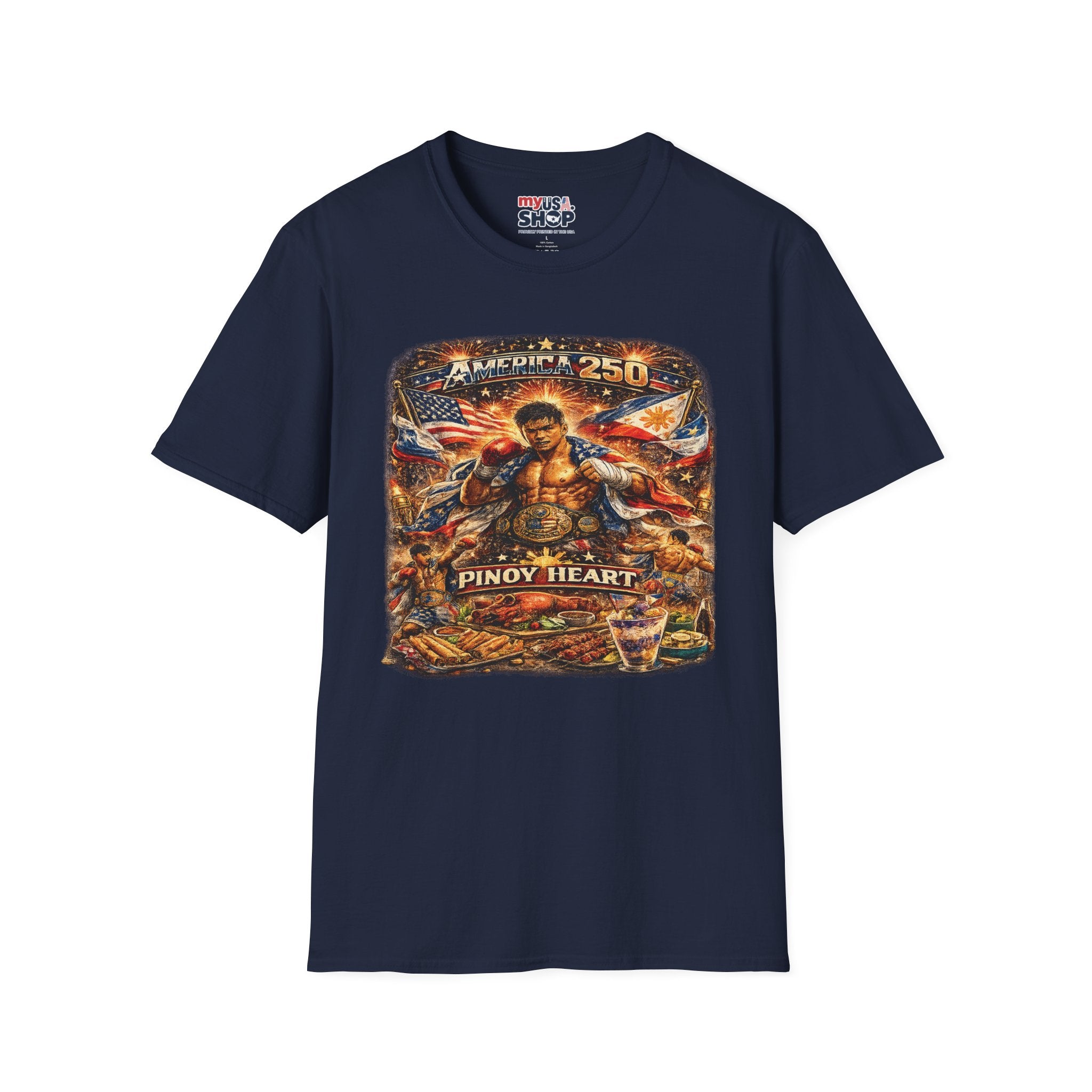 Filipino Pride 'Pinoy Heart' Graphic — America 250 Patriotic Design