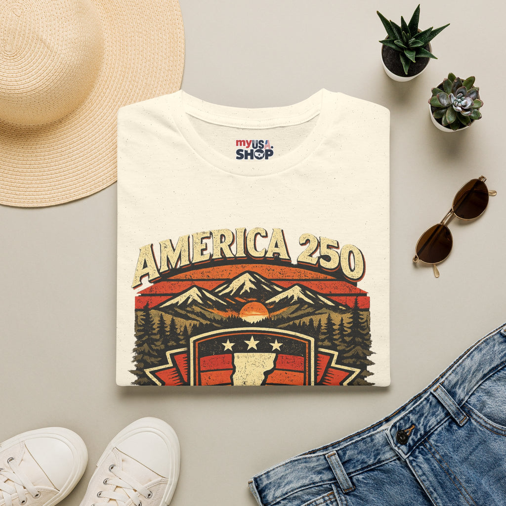 America 250 – 250 Years of American Freedom Vermont Vintage Tee Design