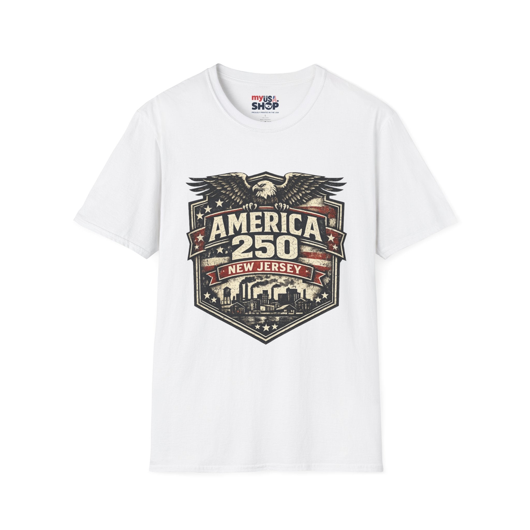 America 250 New Jersey — Vintage Eagle Patriotic