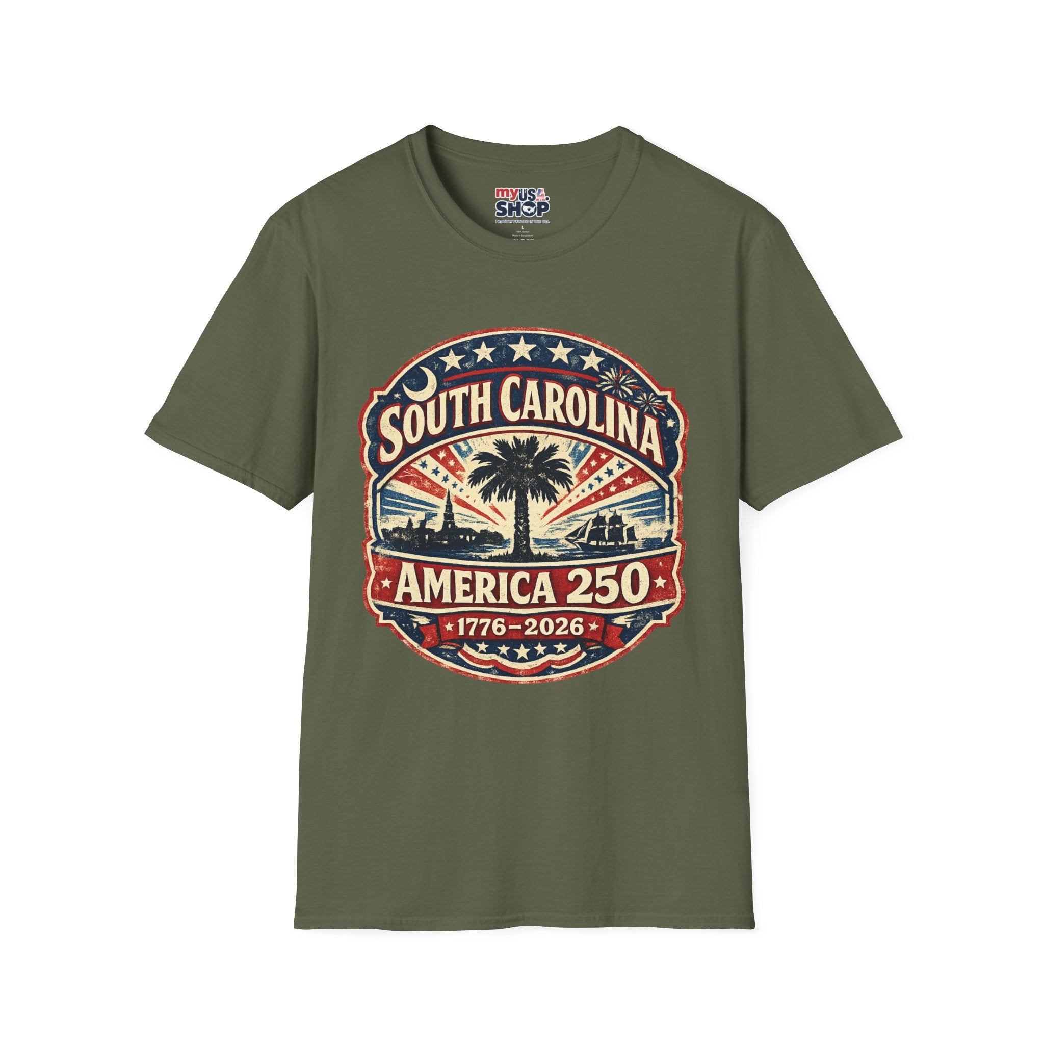 America 250 South Carolina Anniversary T-Shirt — Retro State Pride Tee