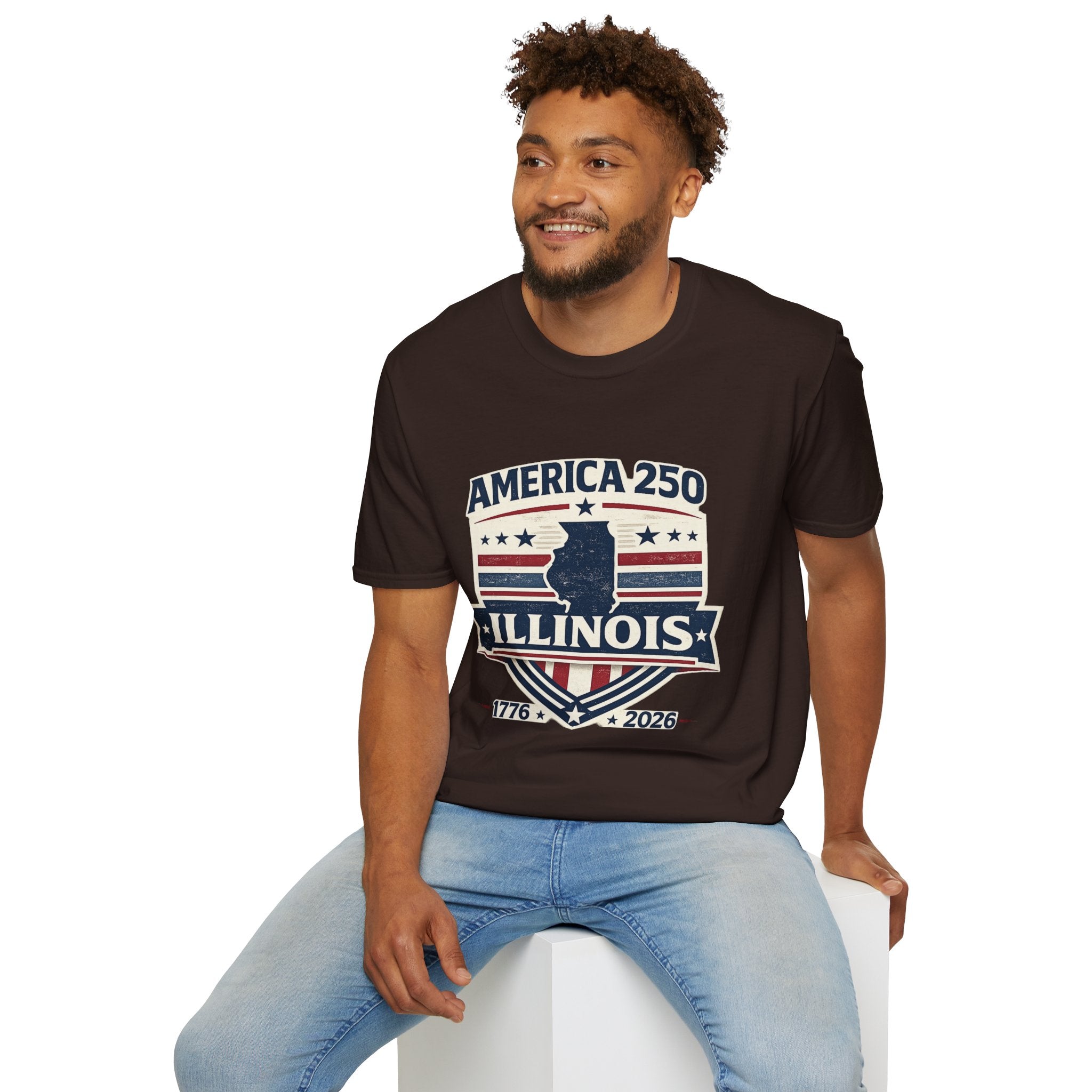 America 250 Illinois T-Shirt — 1776–2026 Bicentennial USA State Pride Tee
