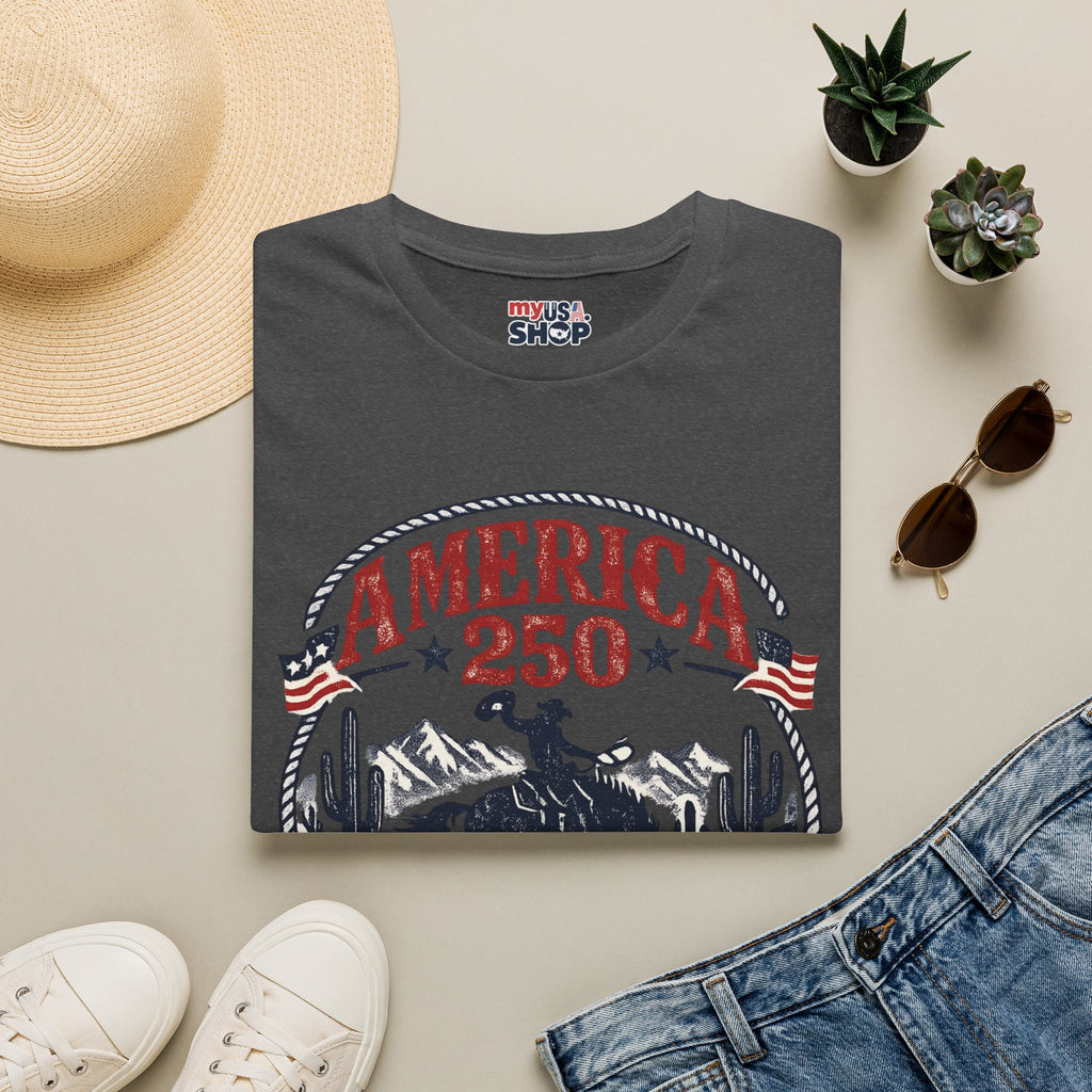 America 250 Utah State Shirt — Retro Rodeo Freedom Graphic Tee
