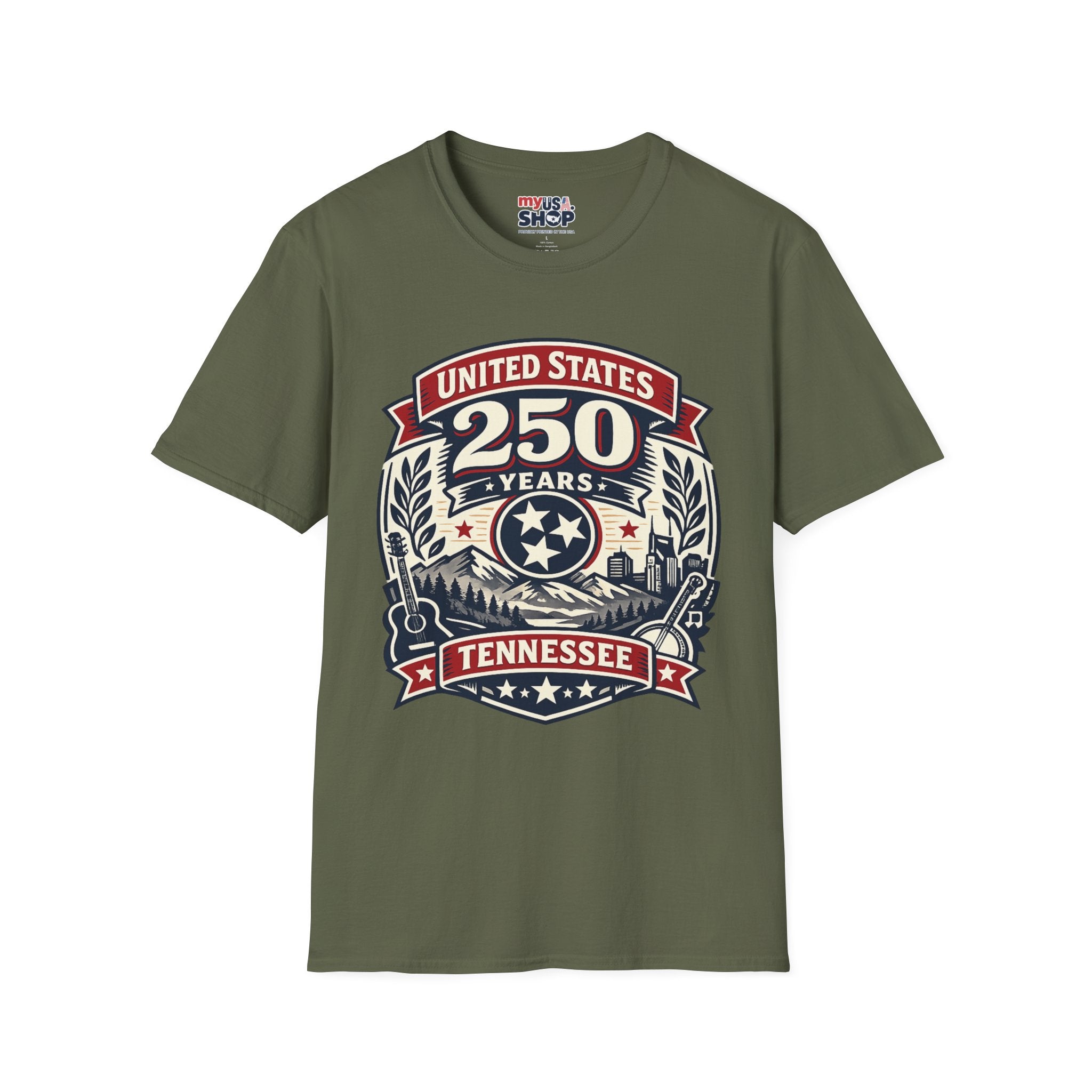 America 250 Tennessee T-Shirt — United States 250 Years Heritage Graphic Tee