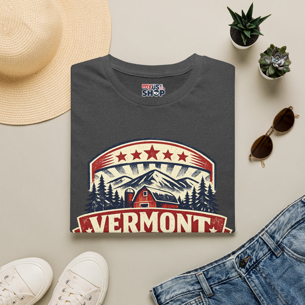 America 250 – Vermont 1776–2026 Mountain Heritage Vintage Tee Design