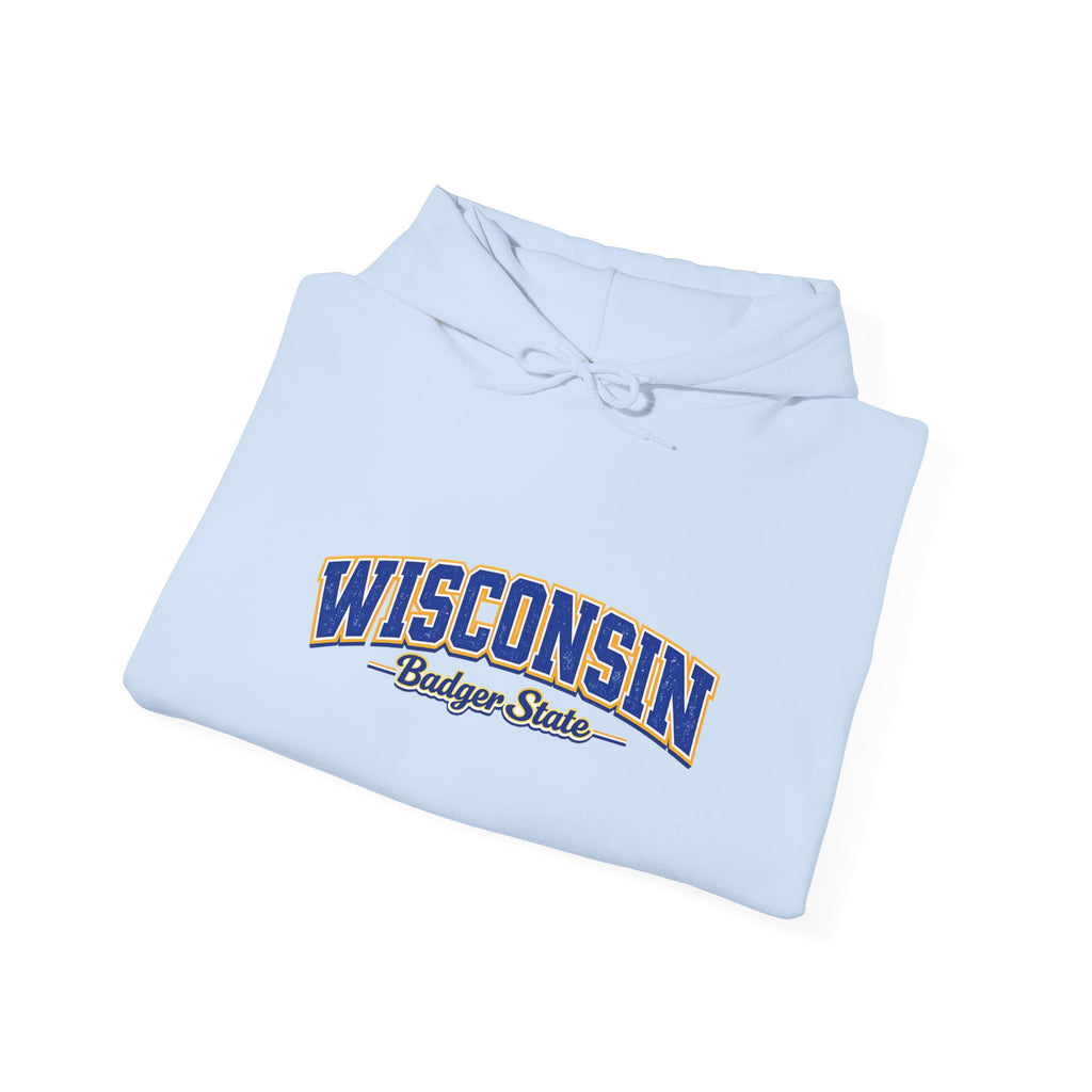 Wisconsin Badger State Heavy Blend Hooded Sweatshirt