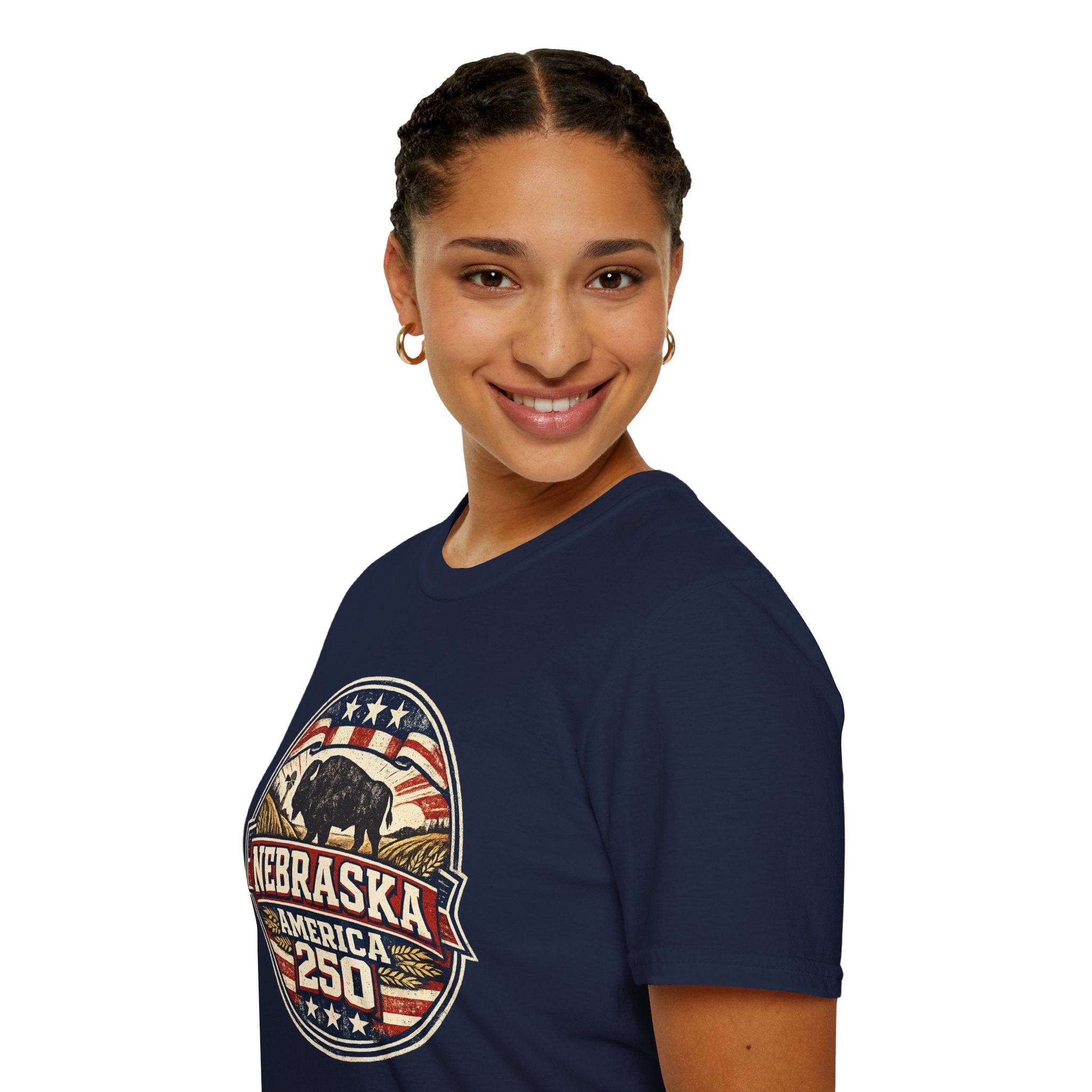 Nebraska Buffalo Retro T-Shirt — America 250 Vintage State Pride Tee