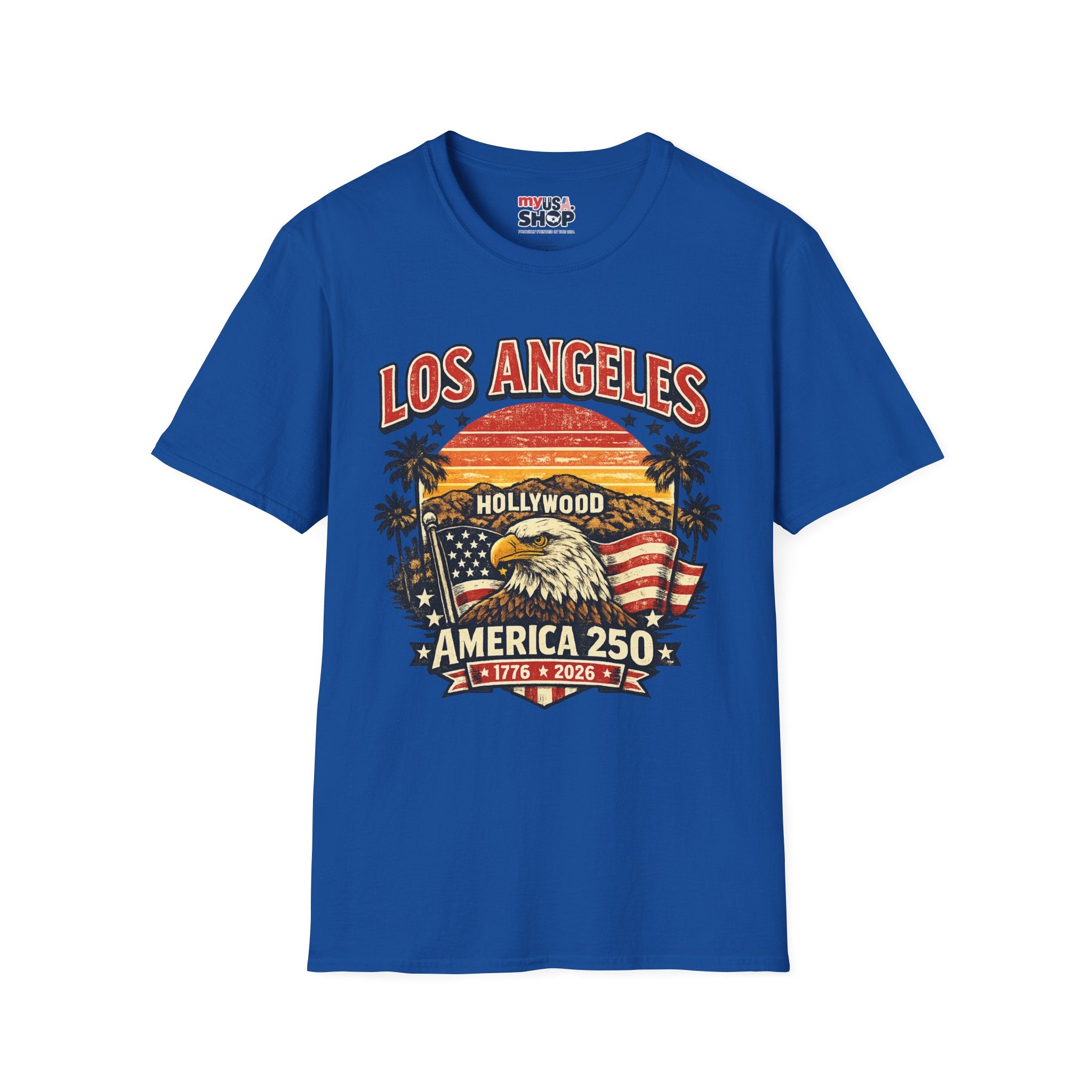 America 250 Vintage Los Angeles Freedom Celebration California Tee