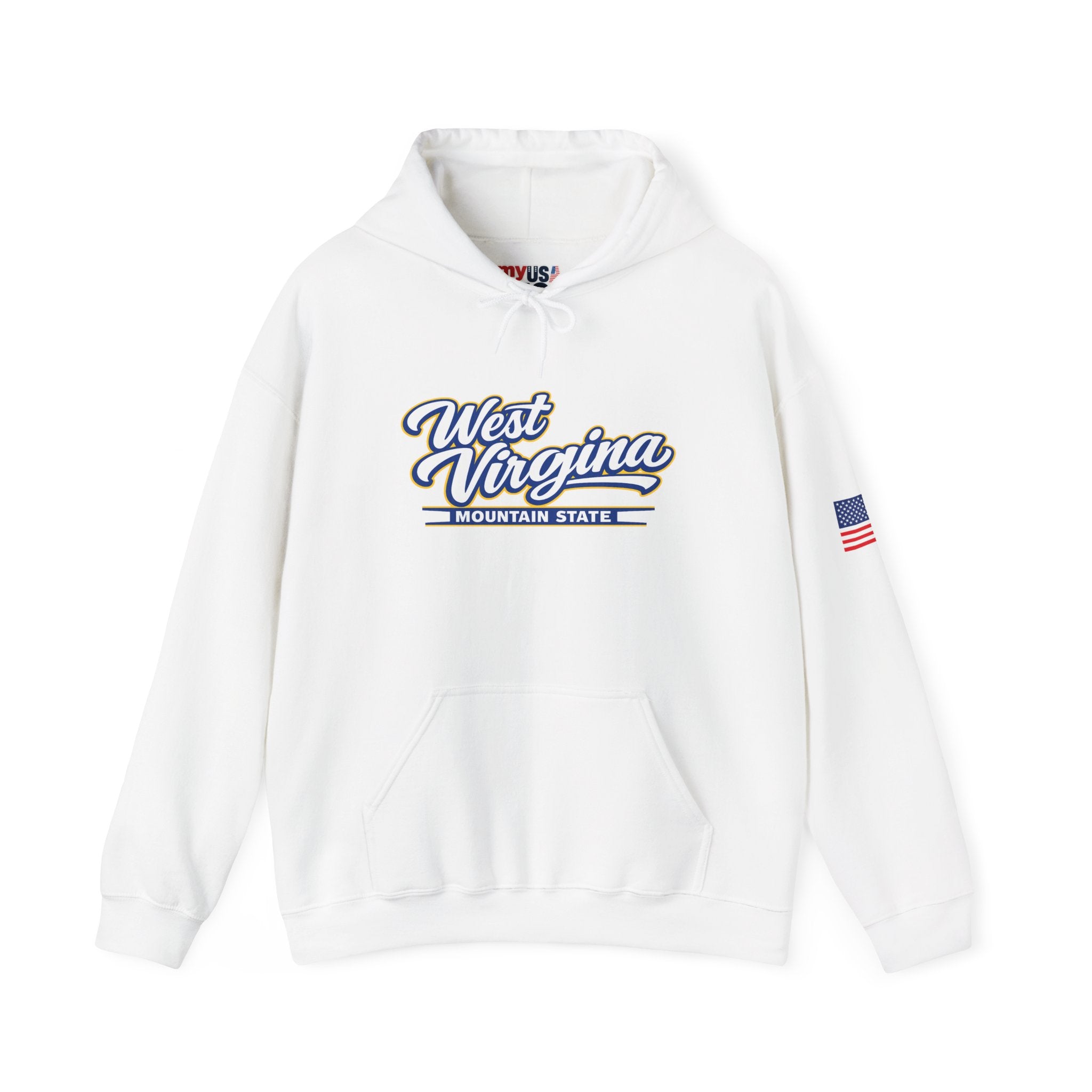 West Virginia Mountain State Heavy Blend Hooded Sweatshirt
