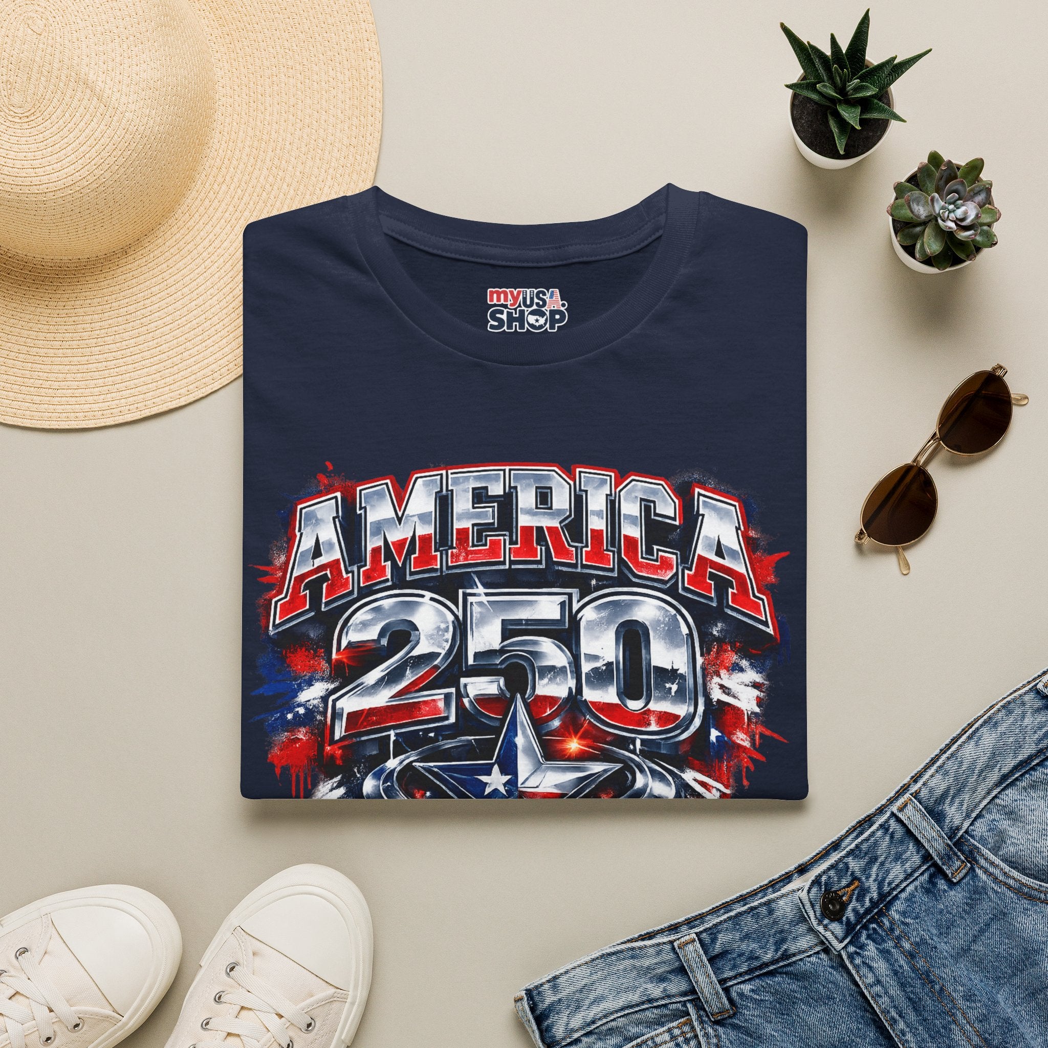 America 250 Texas T-Shirt — Patriotic USA 250th Anniversary Tee