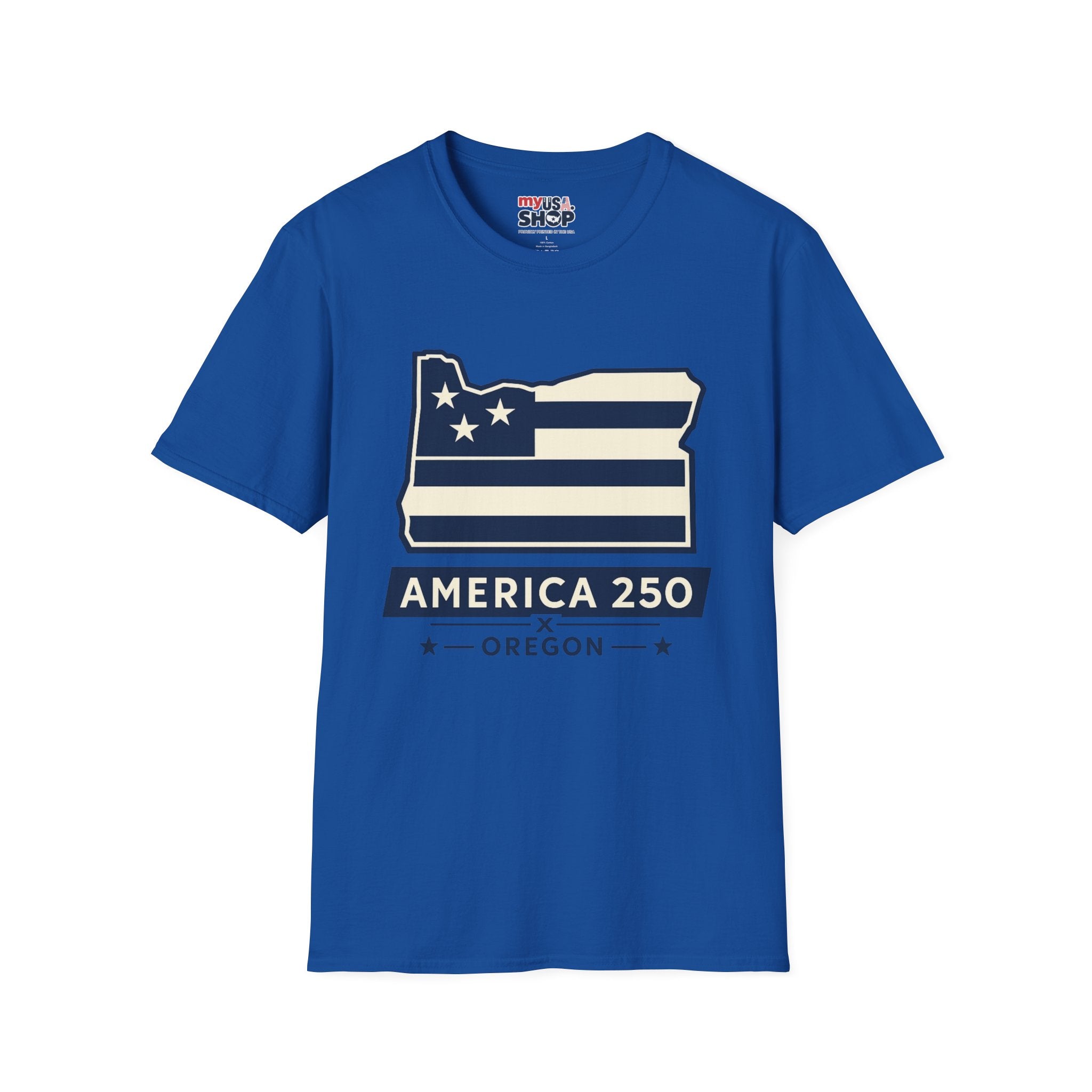 America 250 Oregon Shirt — Minimal Oregon State Flag Graphic Tee