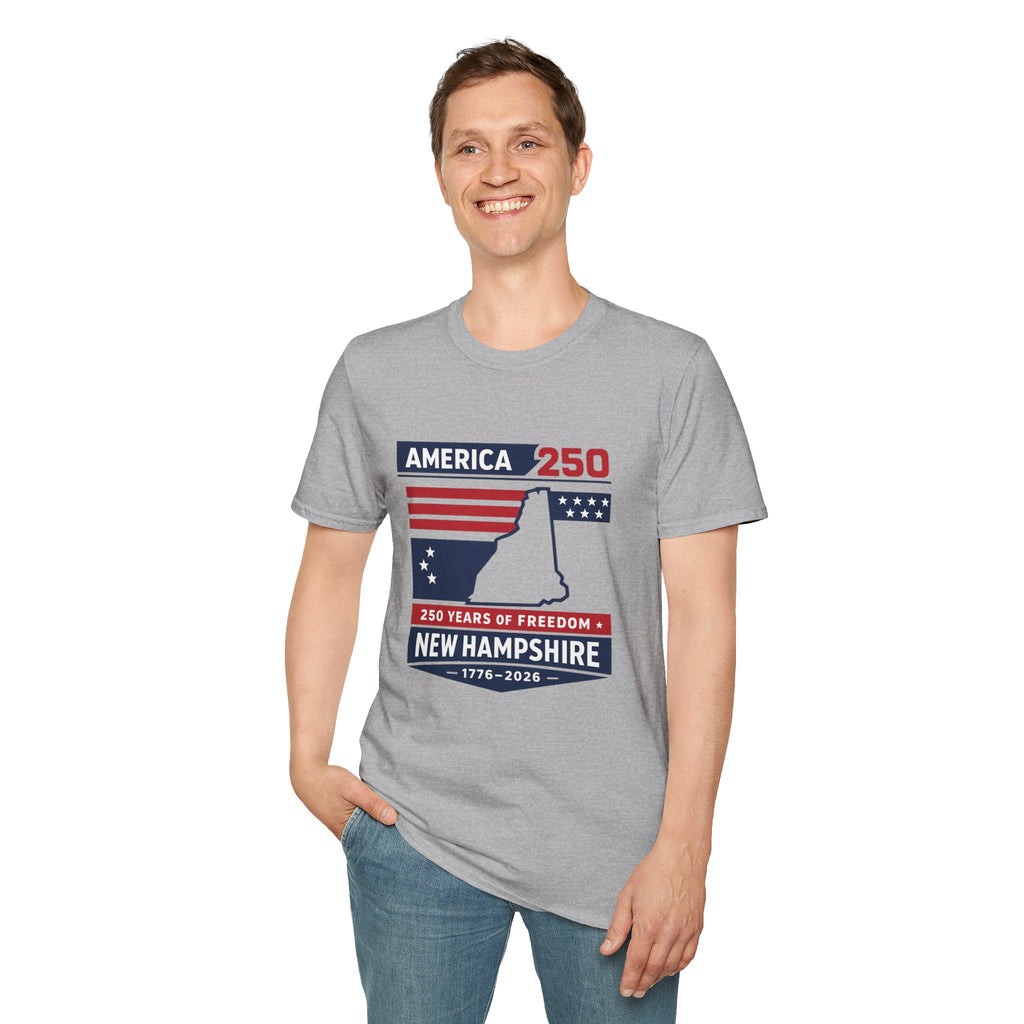 America 250 x New Hampshire Map