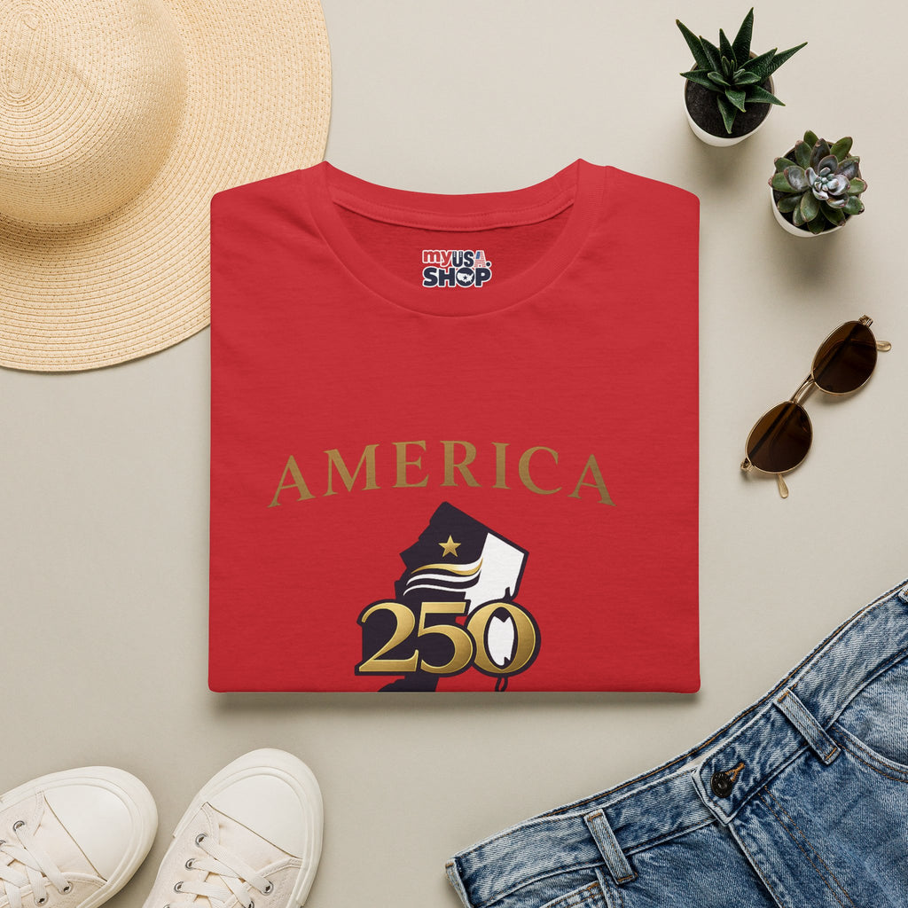 America 250 x New Jersey— Golden Map