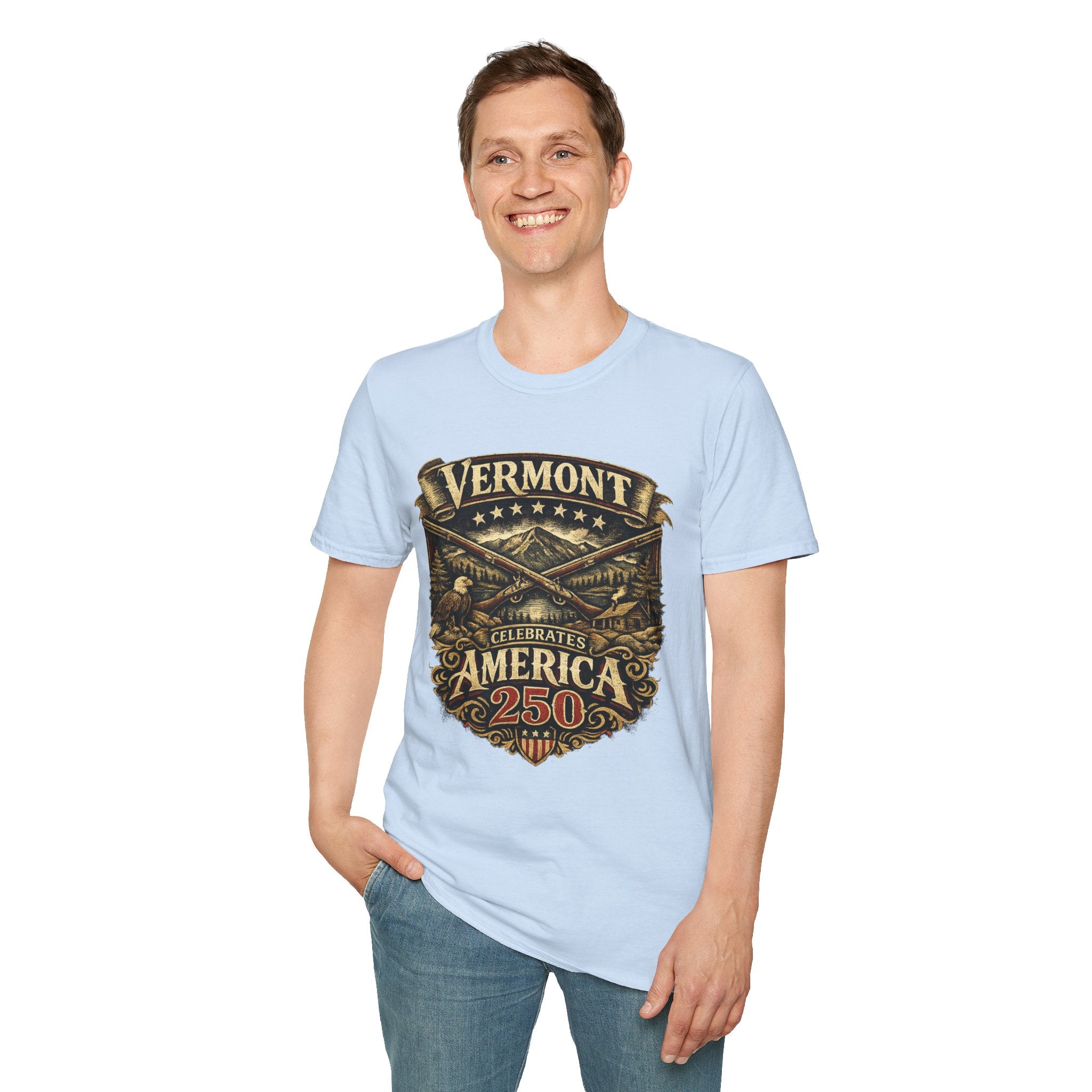 America 250 – Vermont Freedom Heritage Vintage Tee Design