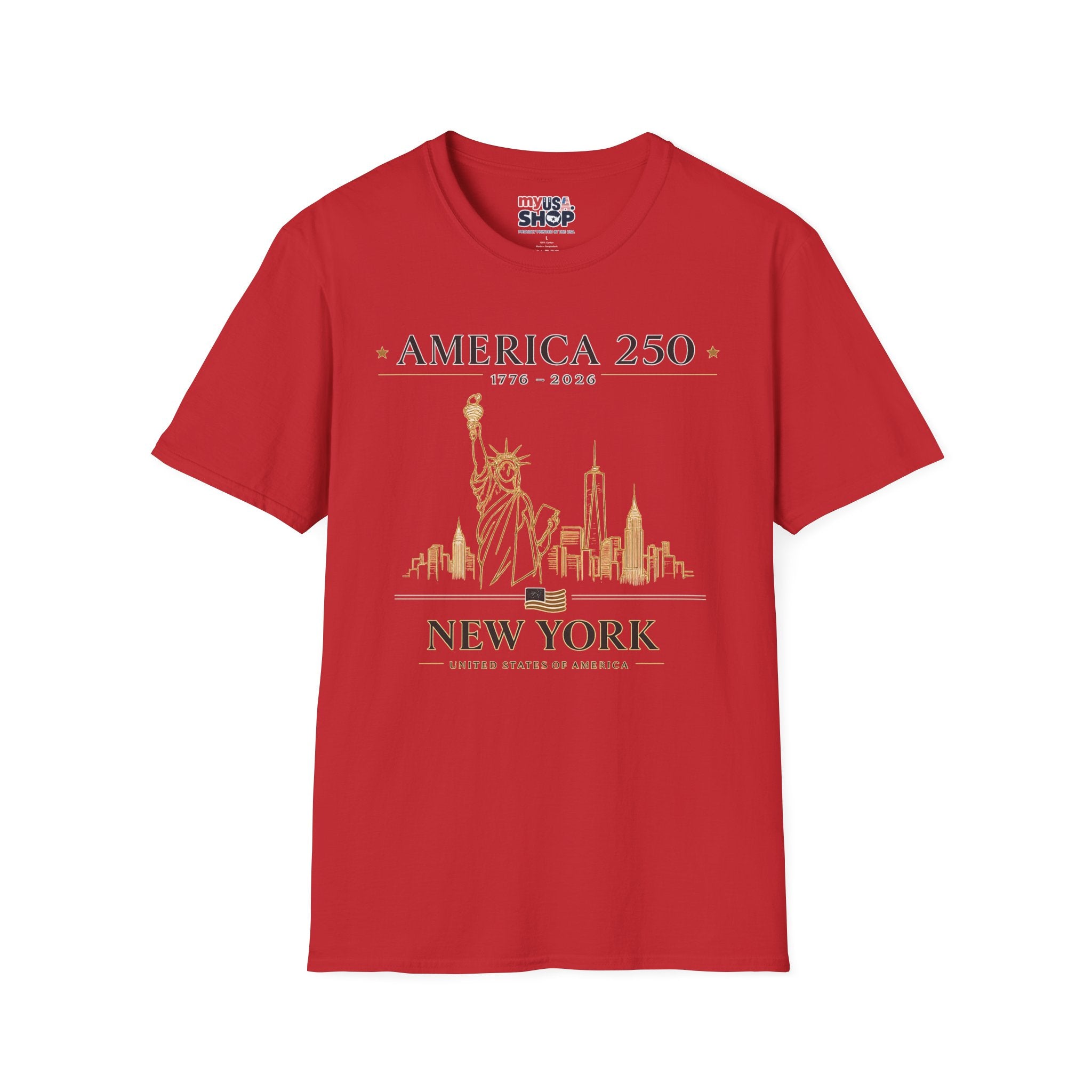 America 250 — USA Commemorative Tee (New York Statue of Liberty Design)