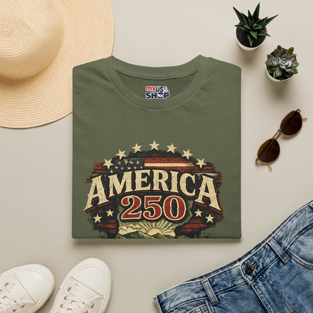 America 250 – Vermont “The Green Mountain State” Vintage Tee Design