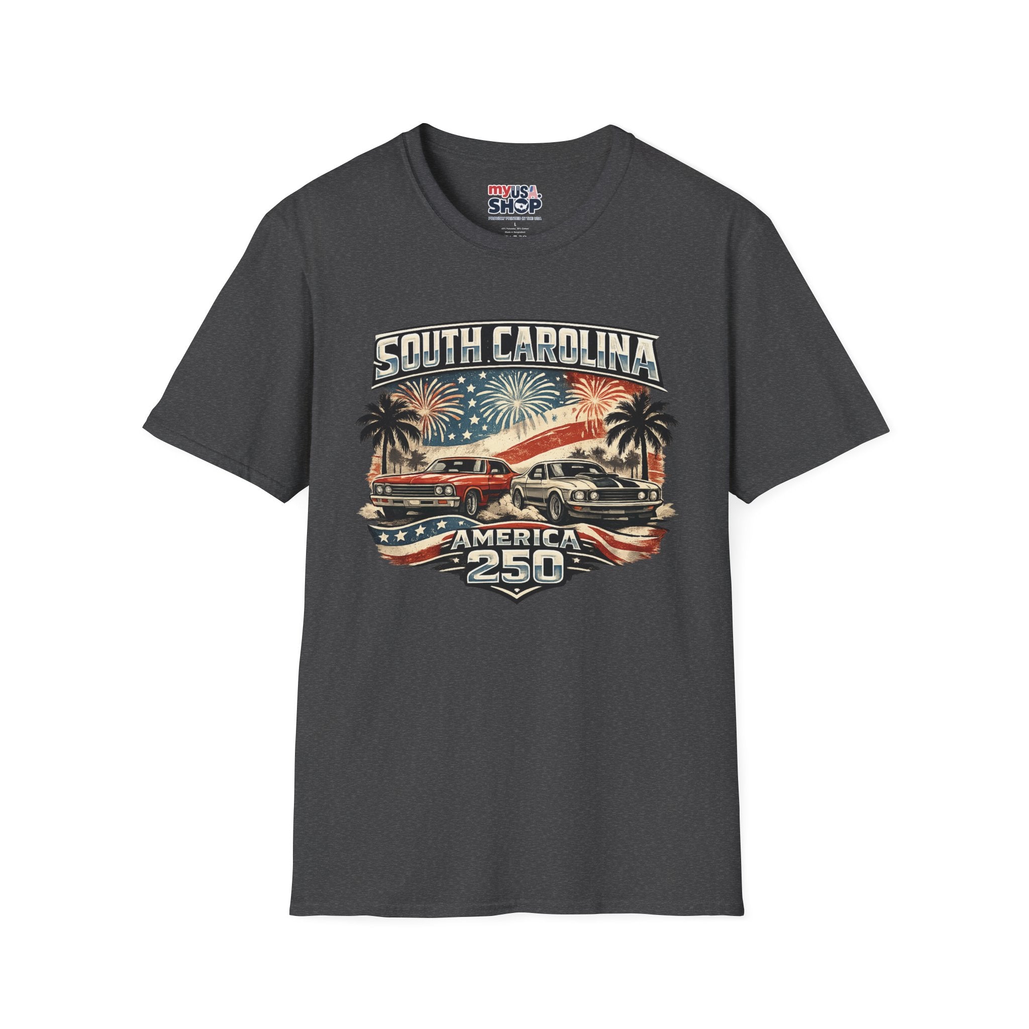 America 250 South Carolina Retro Fireworks T-Shirt