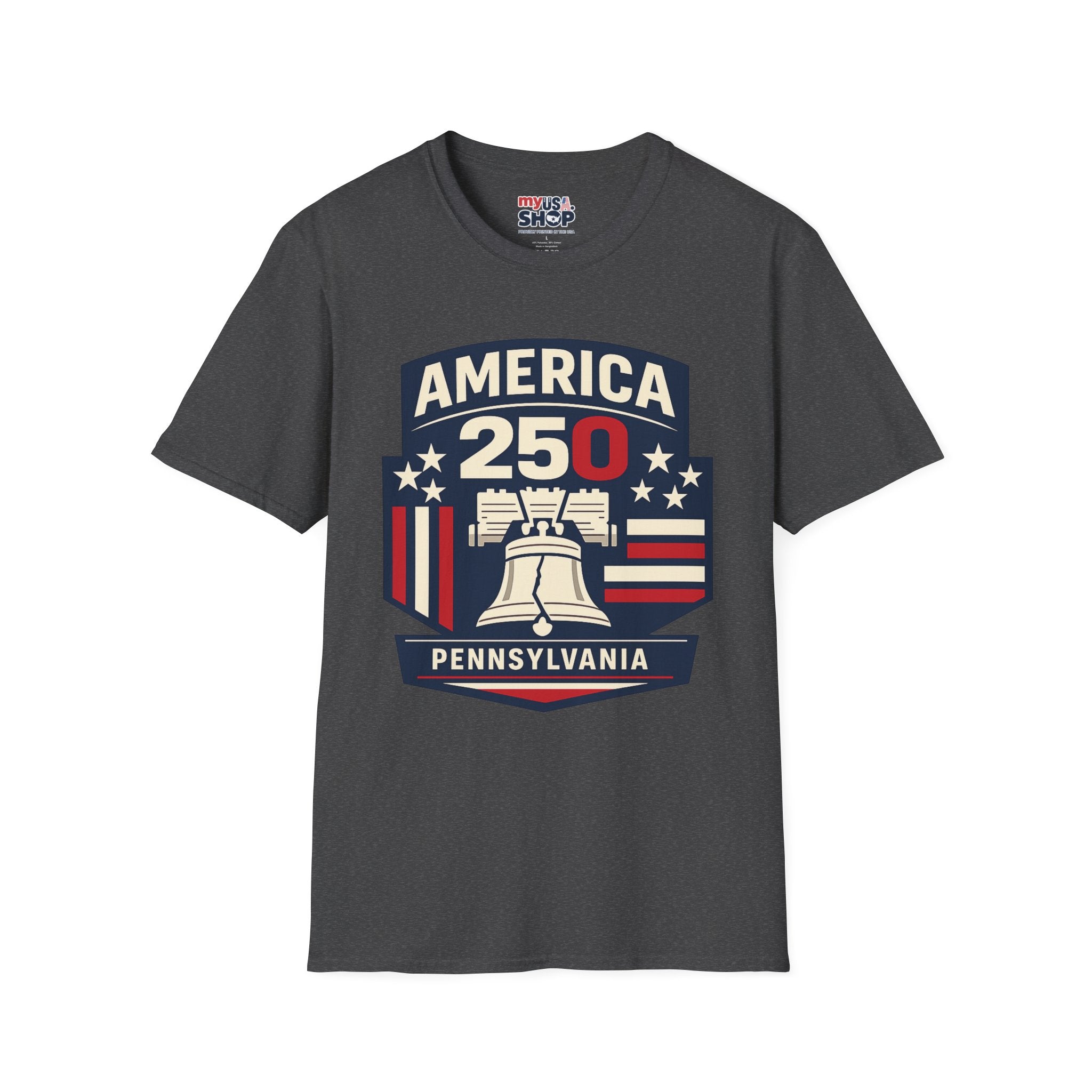 Pennsylvania America 250 Shirt — Modern Minimal Patriotic Badge Tee