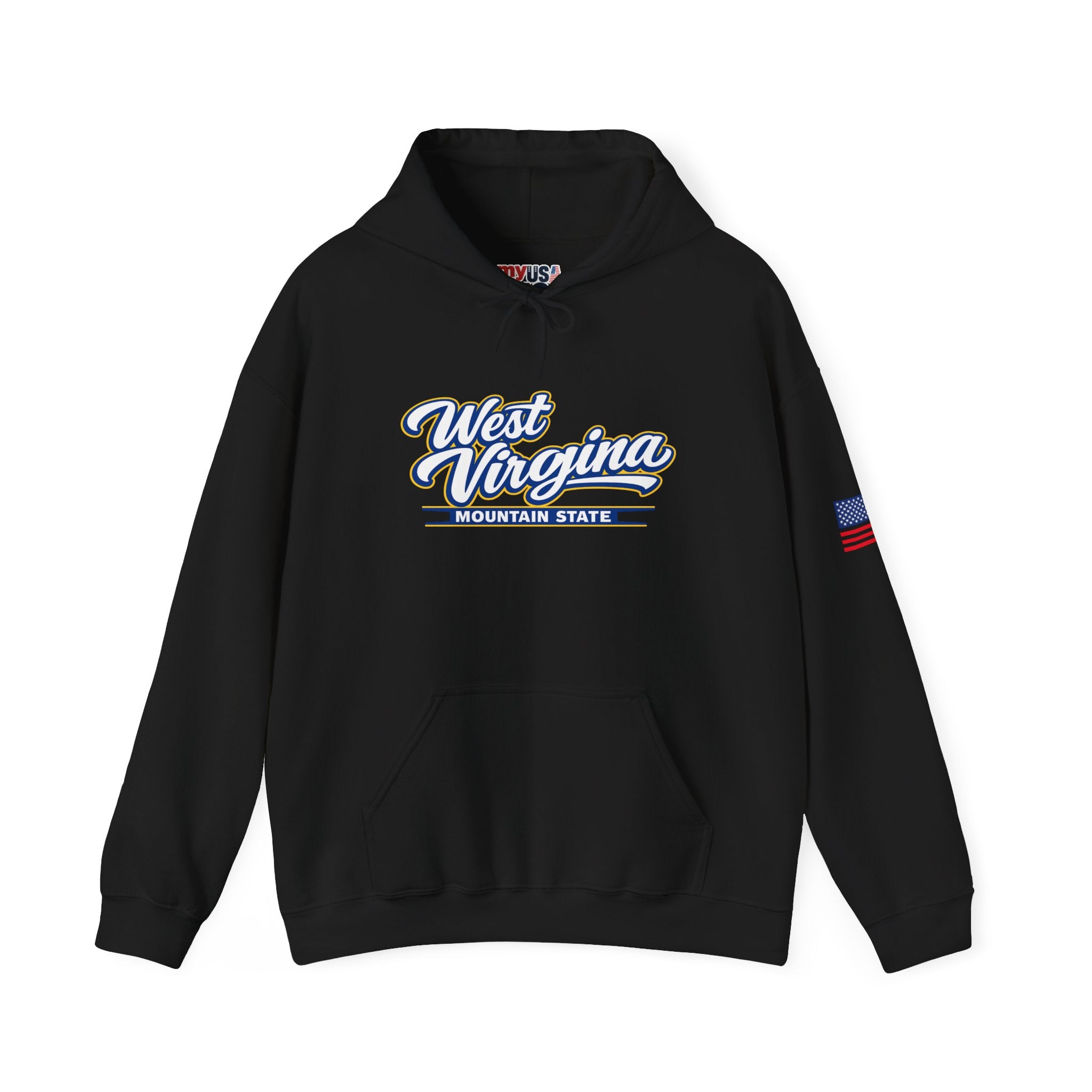 West Virginia Mountain State Heavy Blend Hooded Sweatshirt