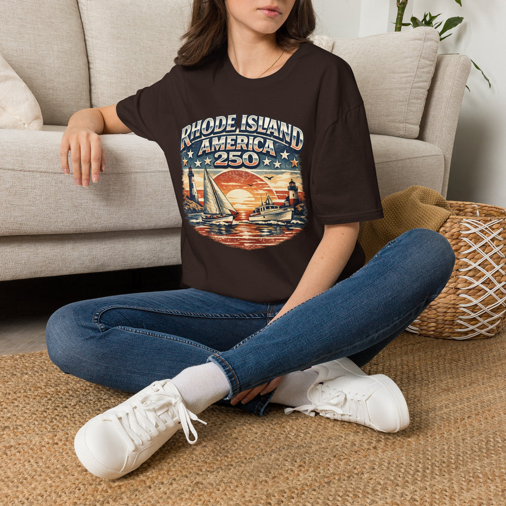 Rhode Island America 250 Shirt — Nautical Sunset Sailing Tee