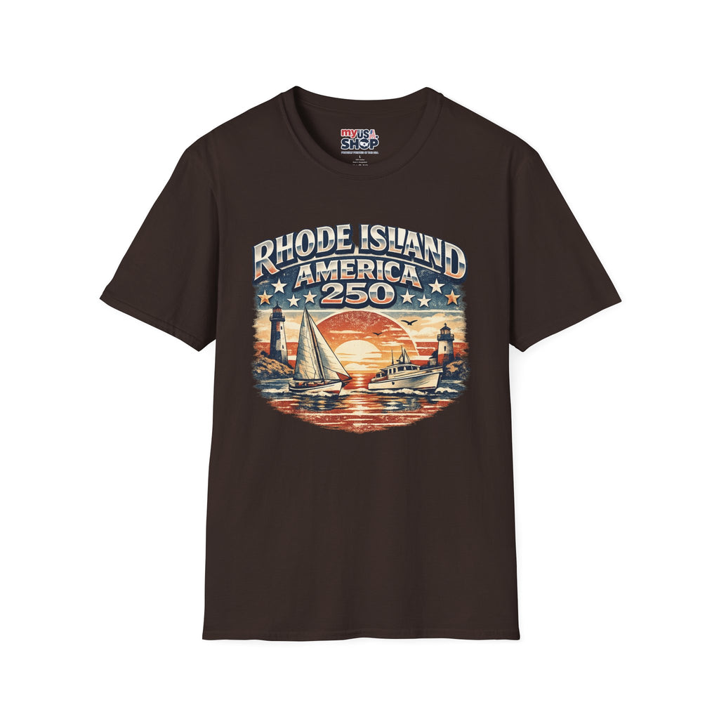 Rhode Island America 250 Shirt — Nautical Sunset Sailing Tee