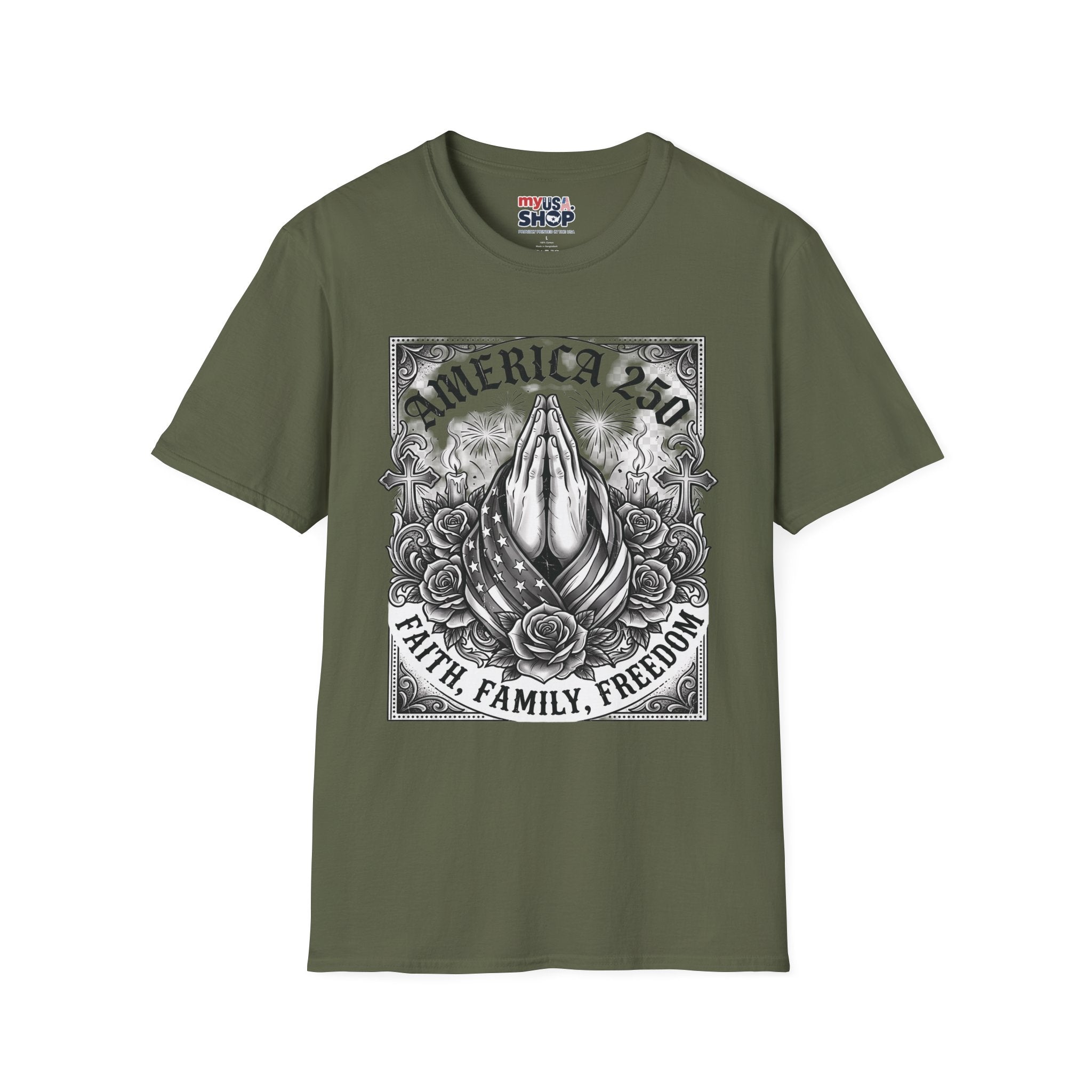 America 250 Praying Hands — Faith, Family, Freedom