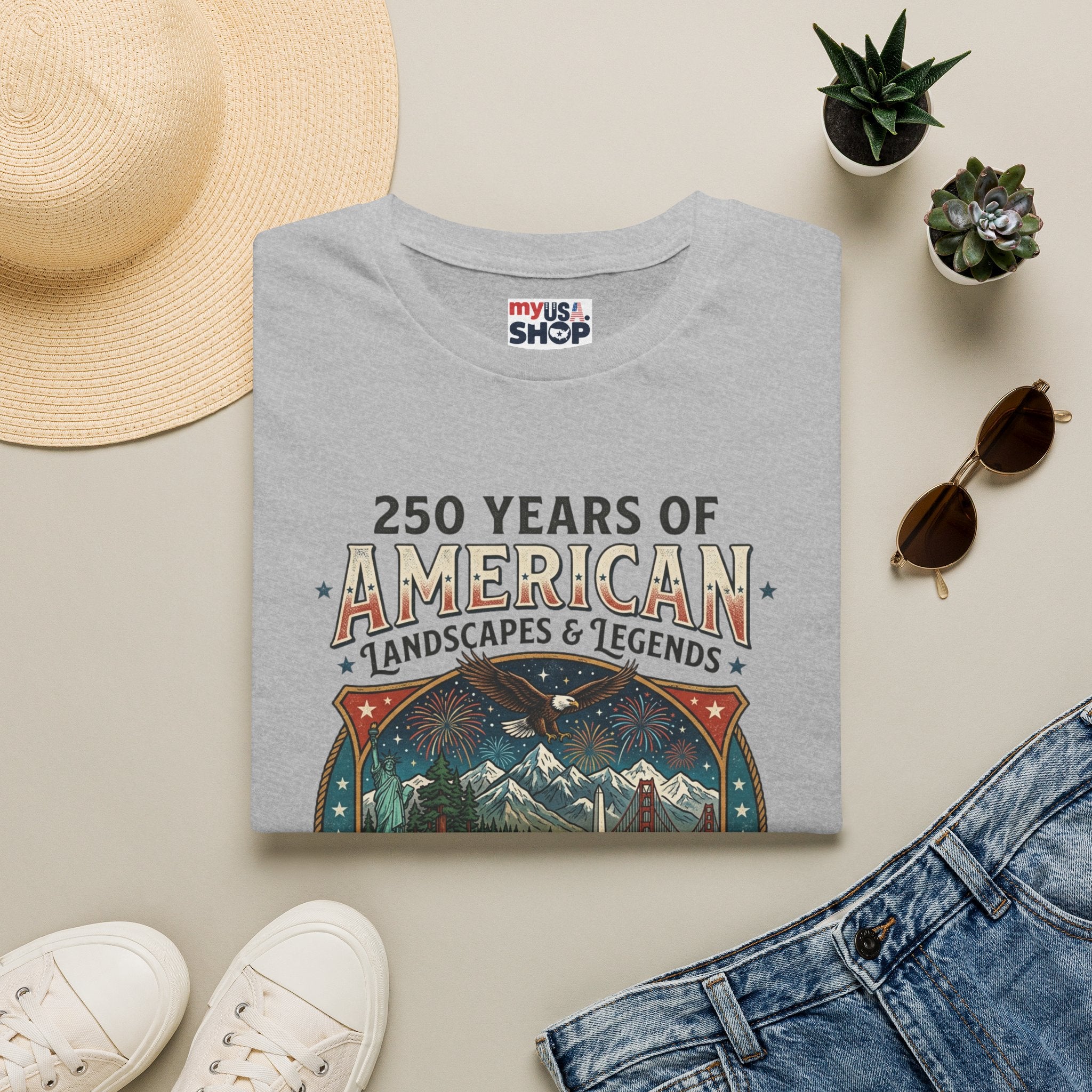 250 Years of American Landscapes & Legends T-Shirt America 250 Pop Culture