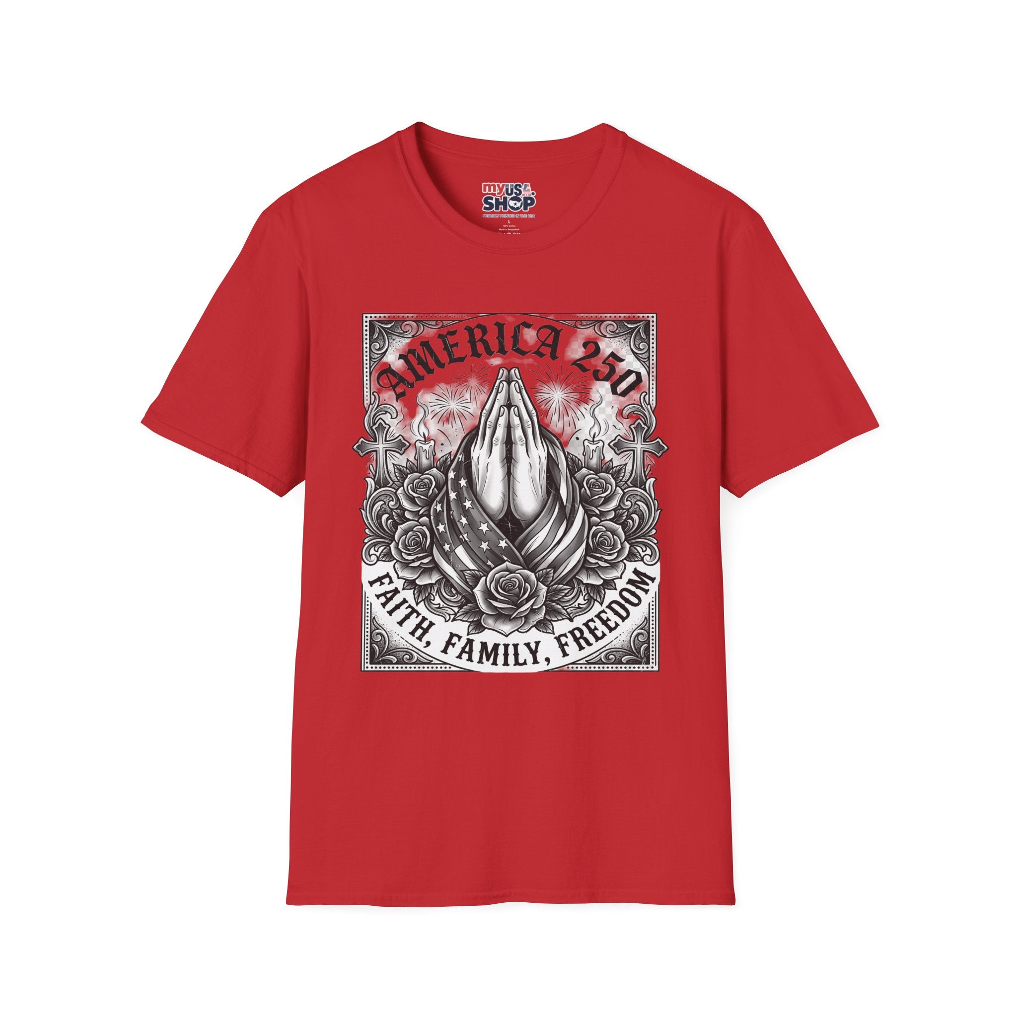 America 250 Praying Hands — Faith, Family, Freedom